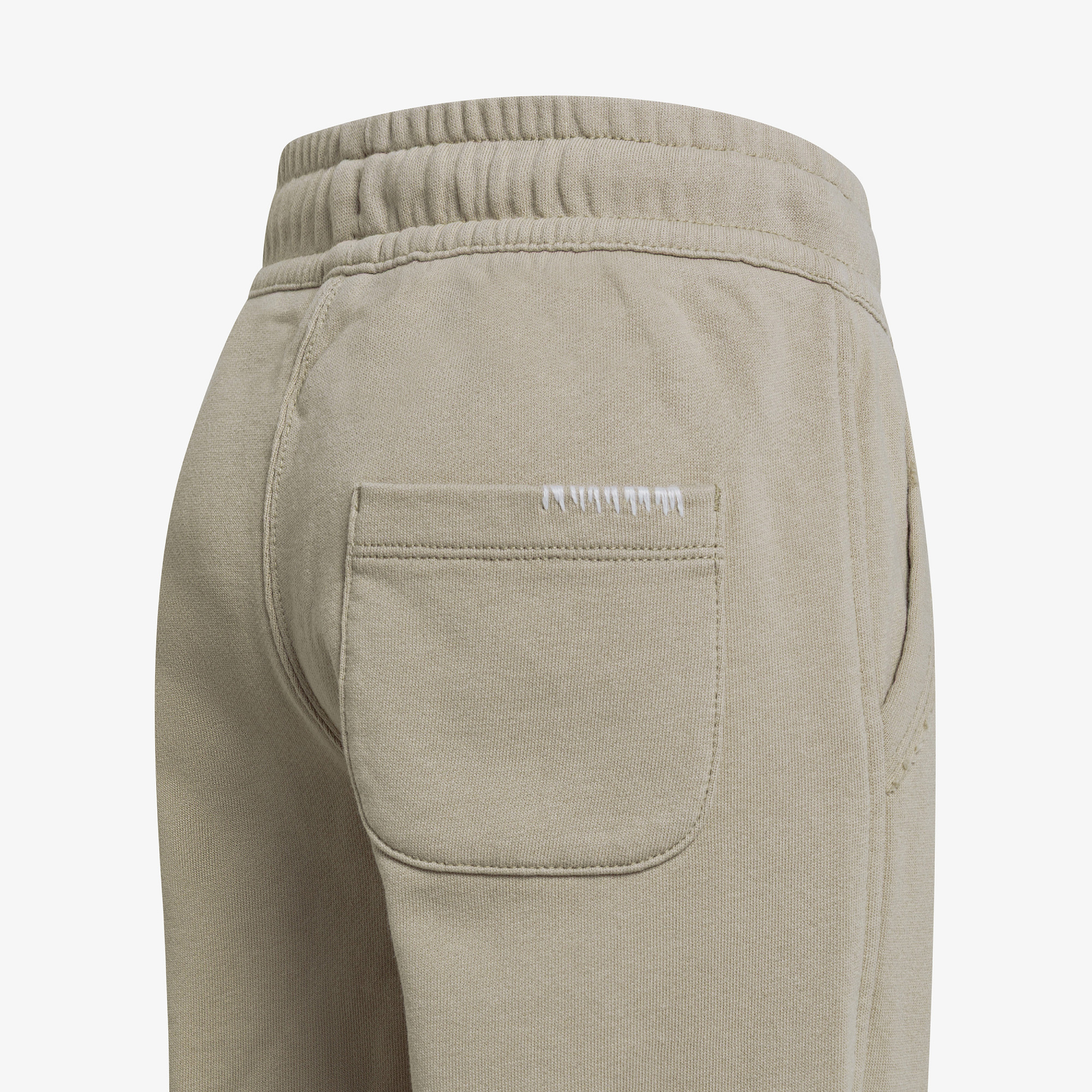 Stone cotton fleece trousers