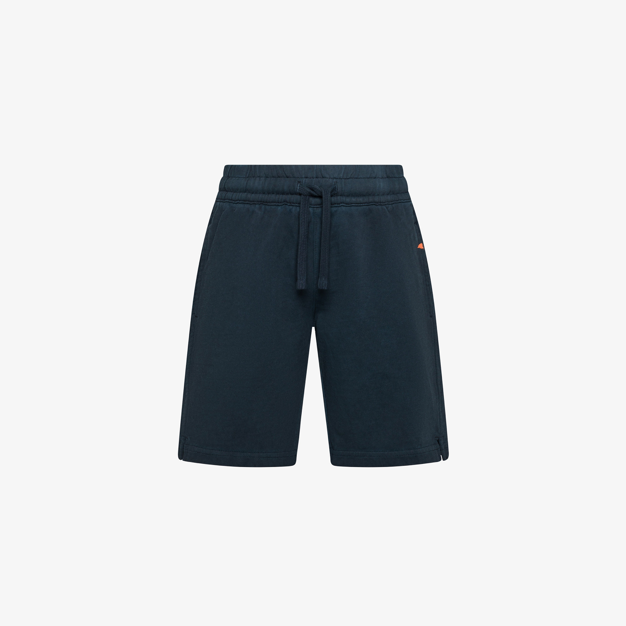 Bermuda in felpa di cotone blu navy