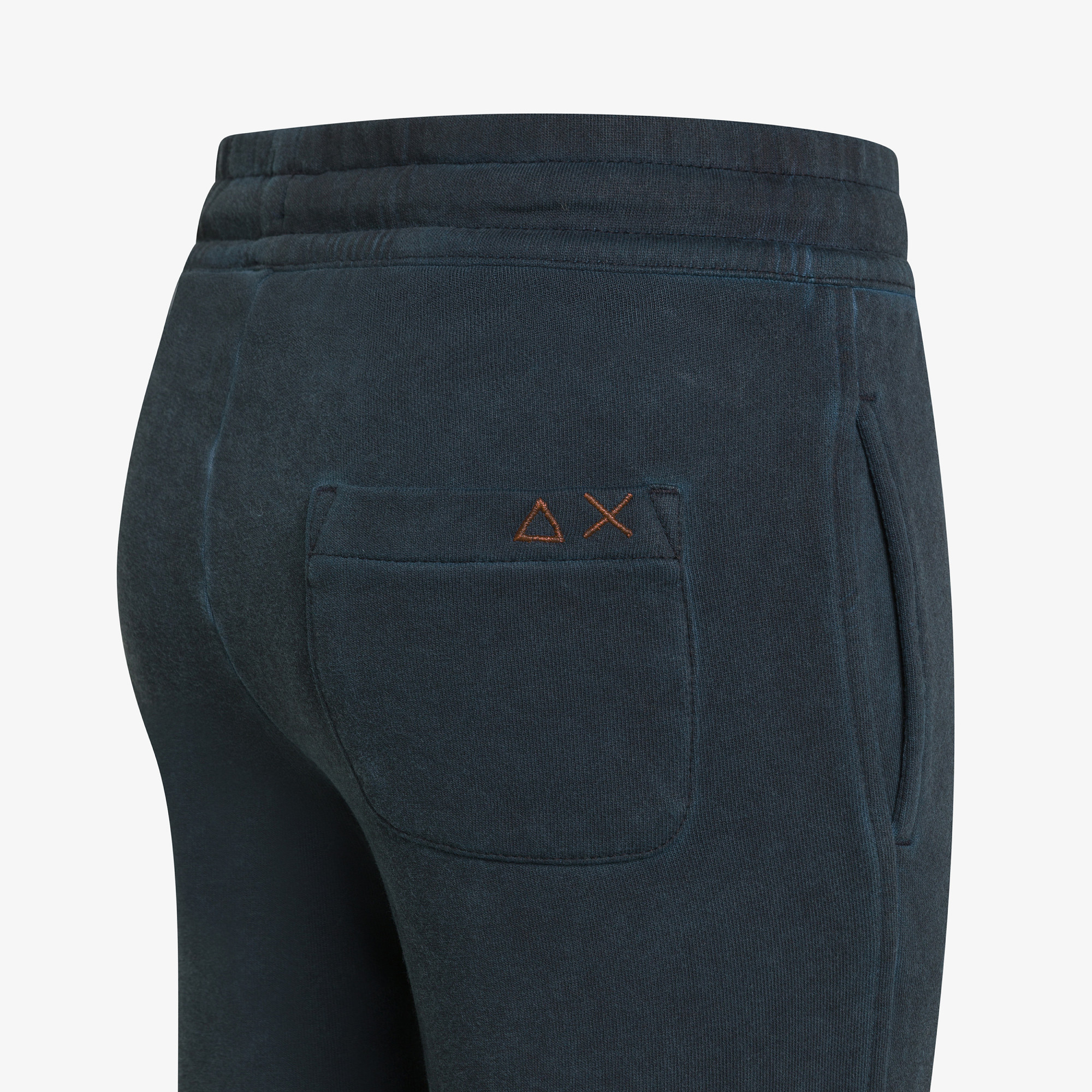 Pantaloni in felpa di cotone blu navy