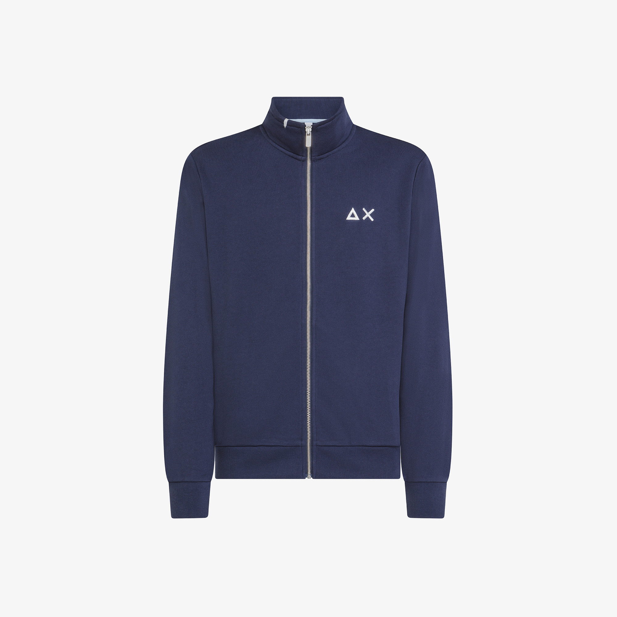 Cotton zip sweatshirt NAVY BLUE