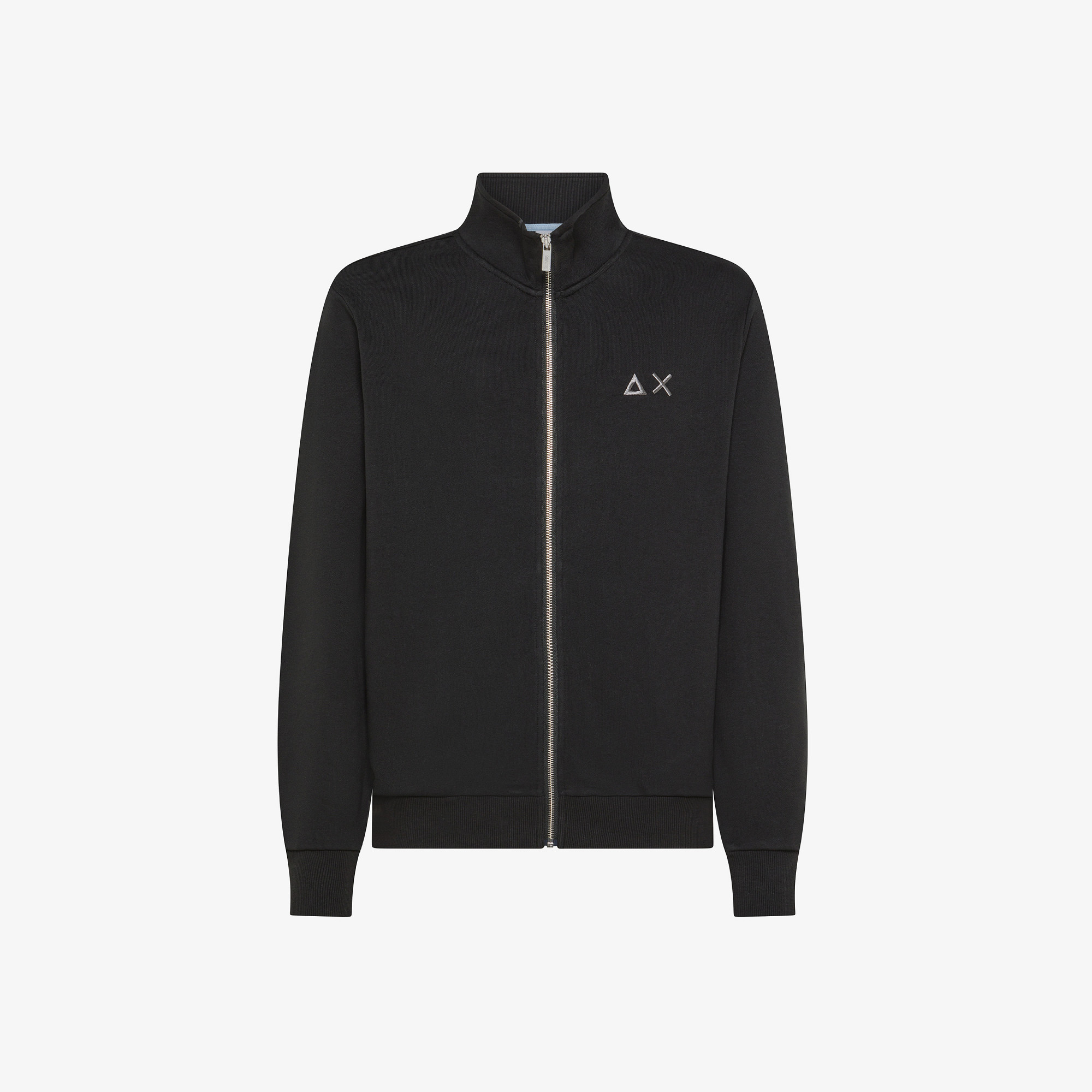 Cotton zip sweatshirt BLACK