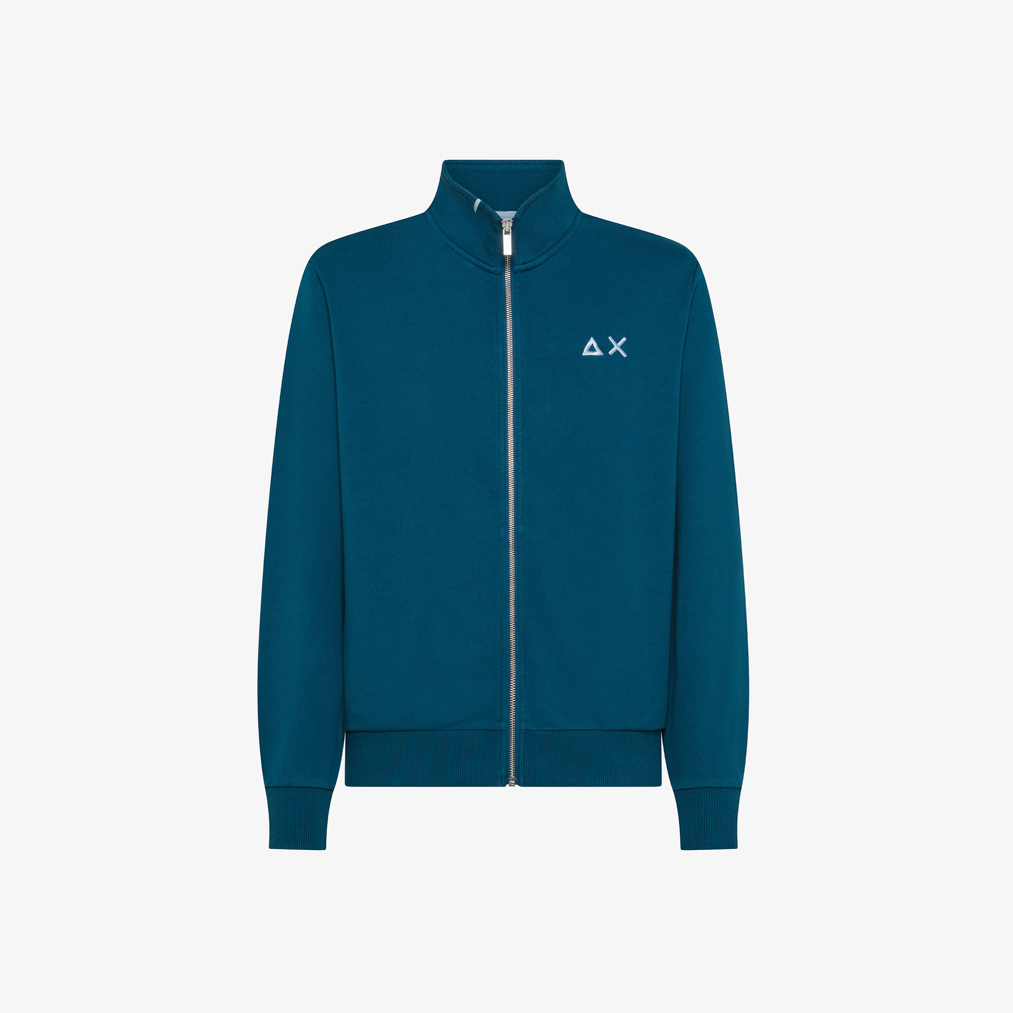 Cotton zip sweatshirt DEEP BLUE