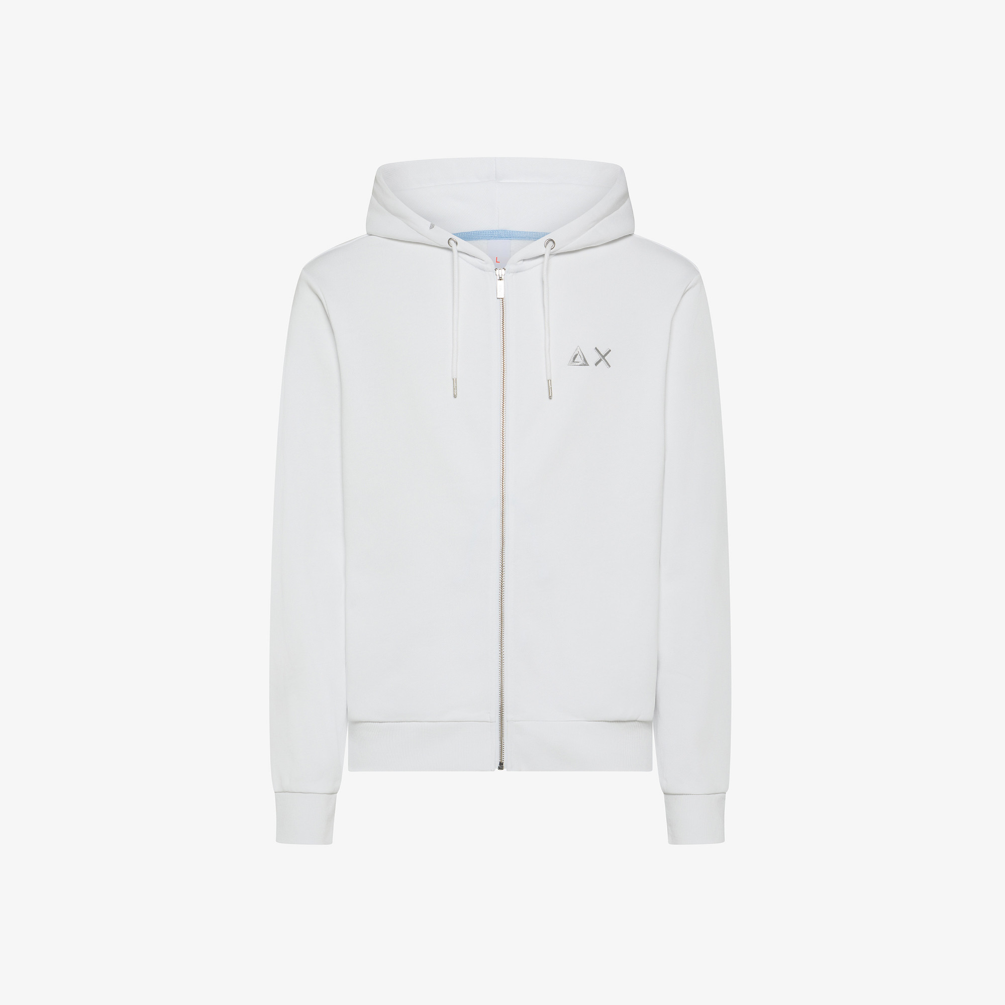 HOOD ZIP COTTON FL WHITE