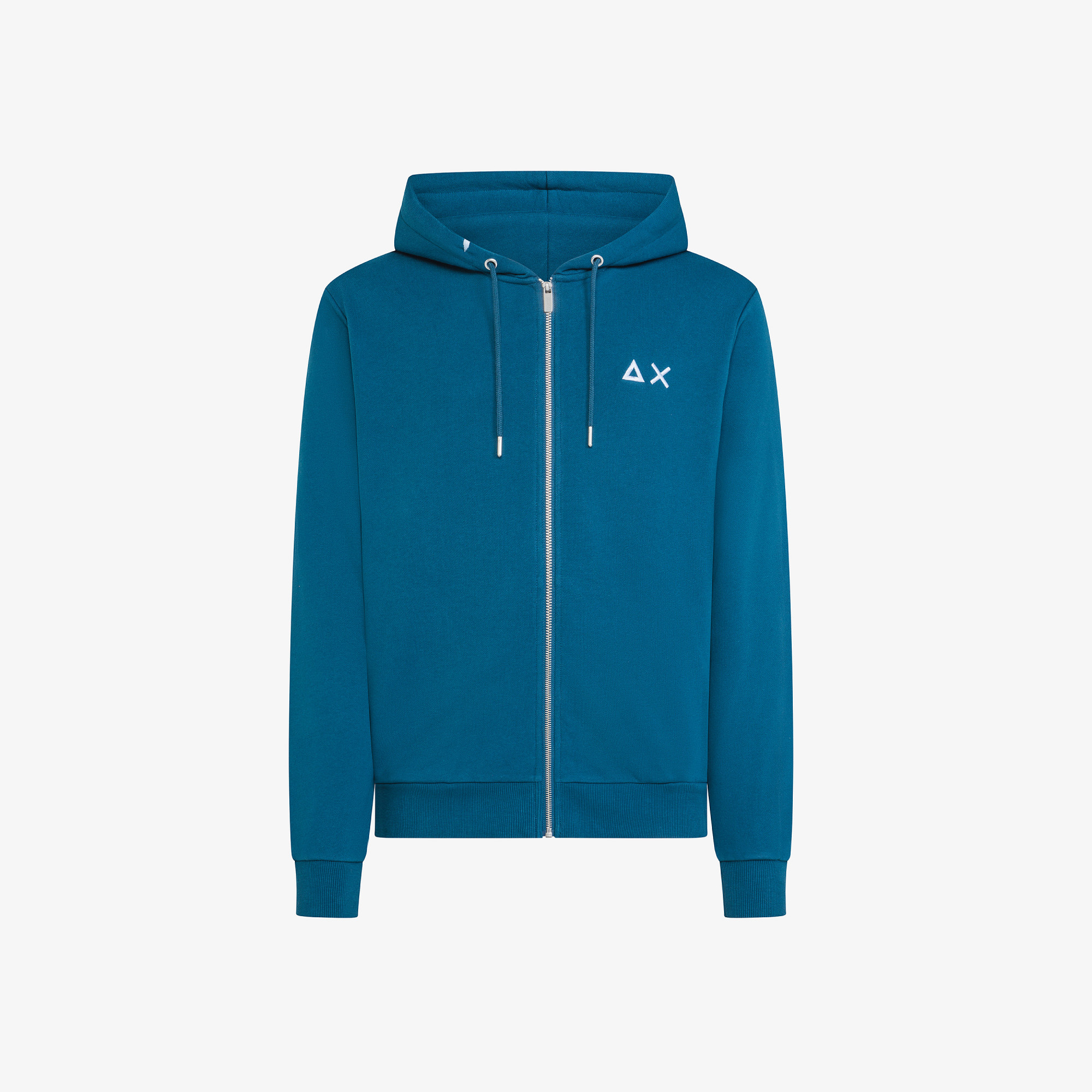 HOOD ZIP COTTON FL DEEP BLUE