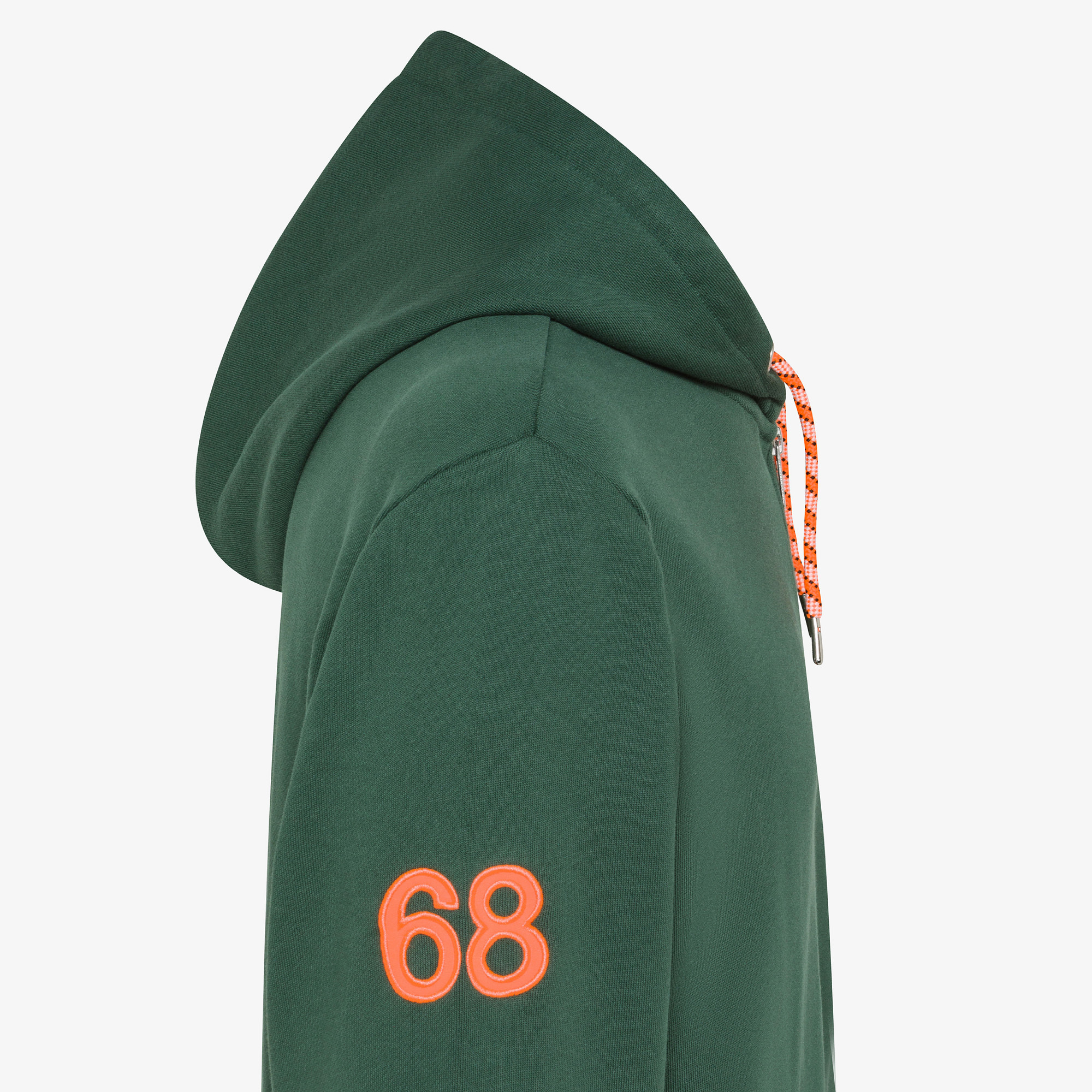 Cotton zip hoodie DARK GREEN