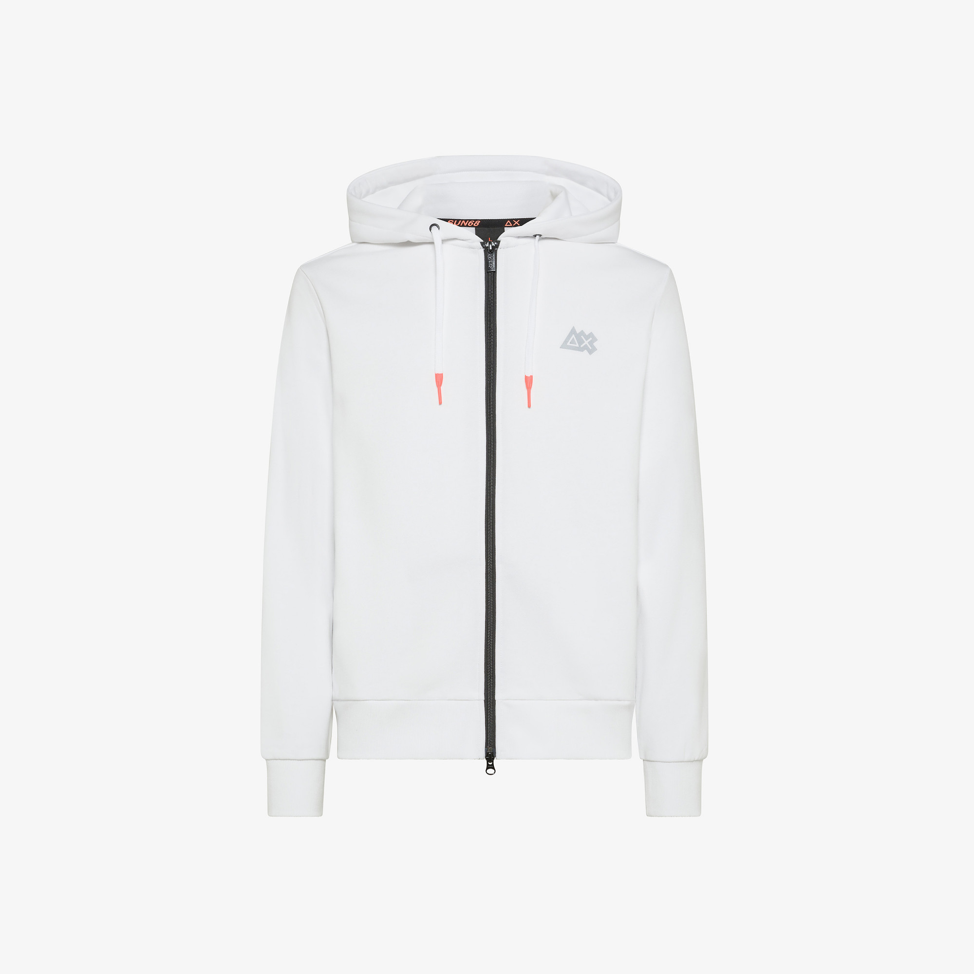 Felpa in cotone con cappuccio BIANCO