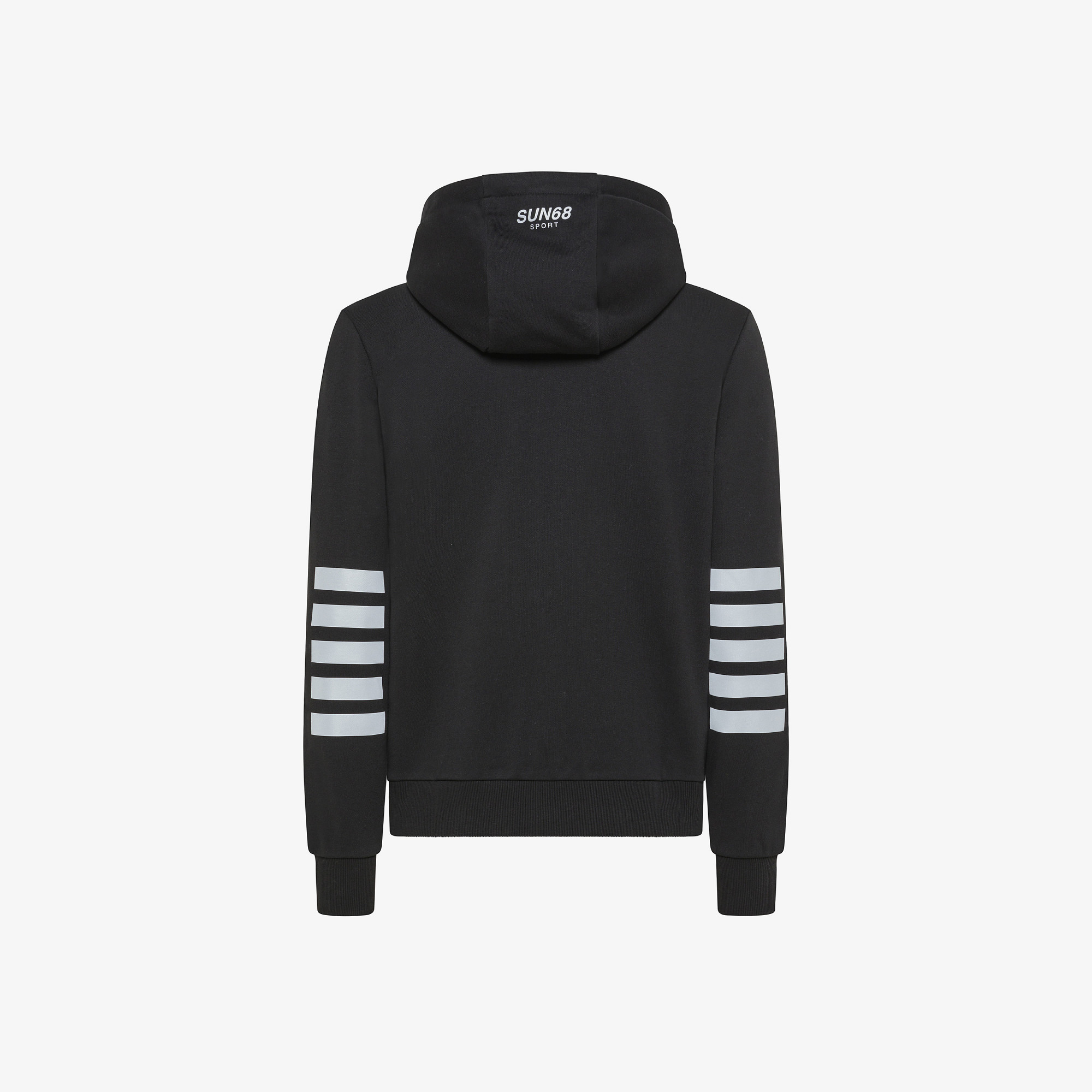 Felpa in cotone con cappuccio NERO