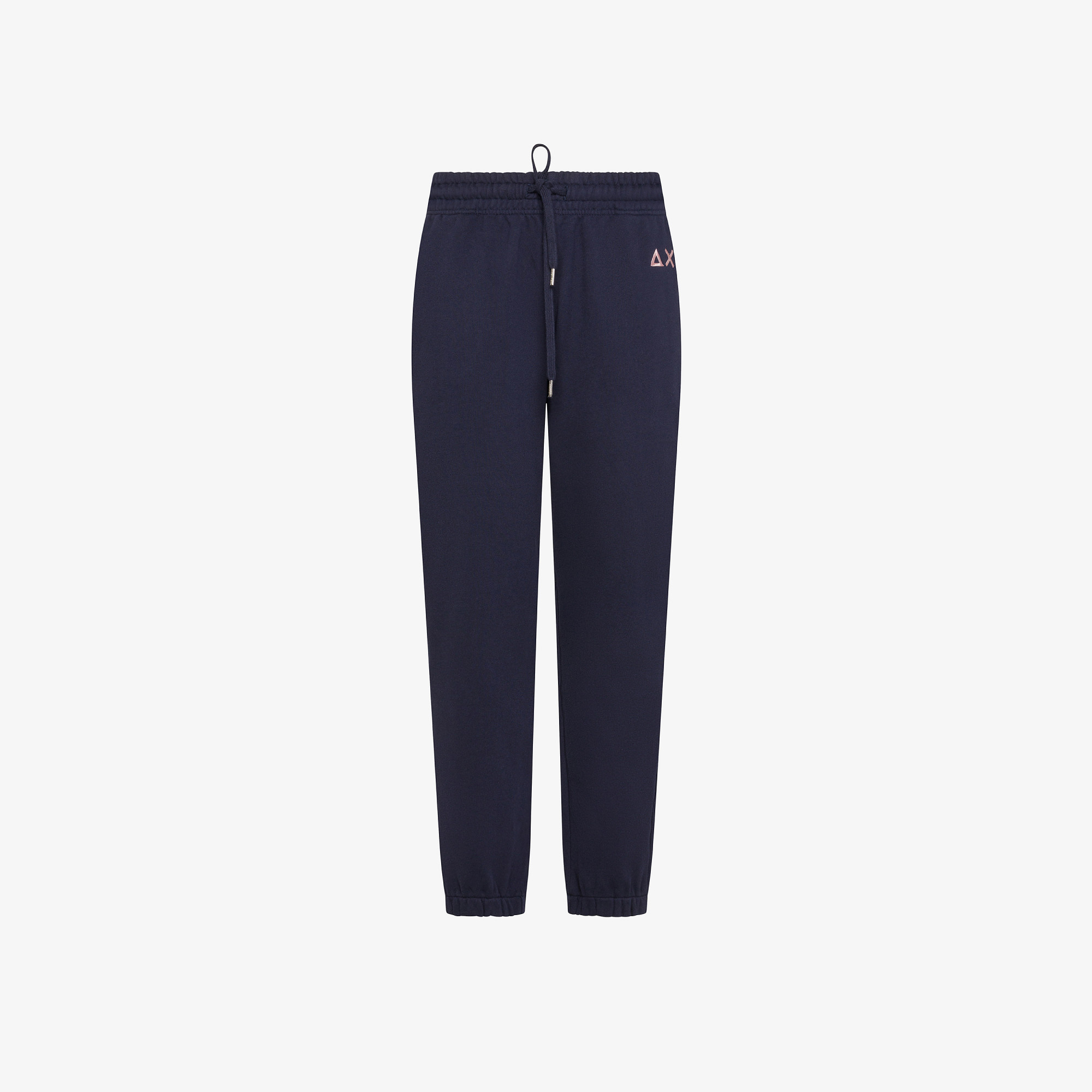 LONG PANT COTTON FL. NAVY BLUE