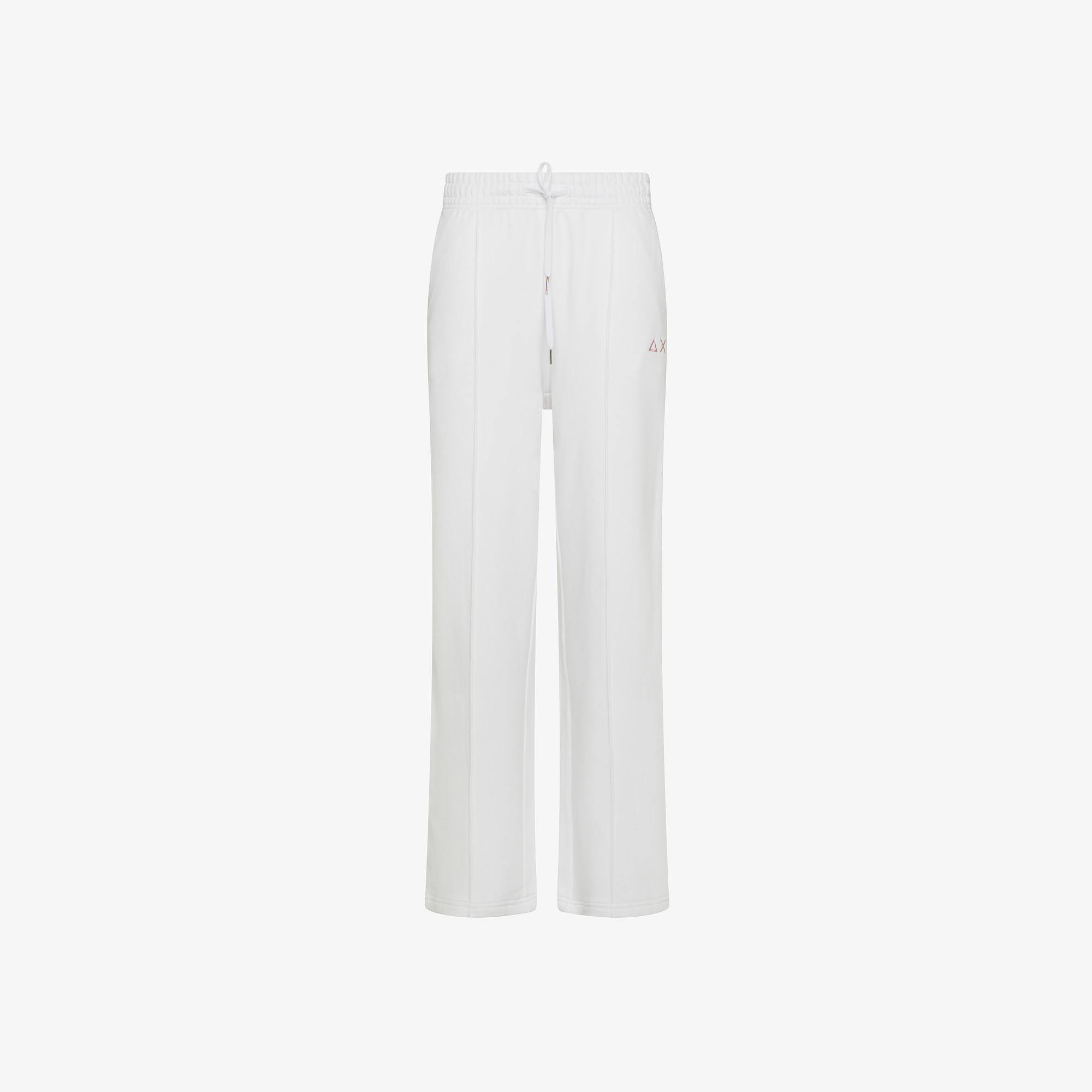 WIDE LONG PANT COTTON FL. WHITE