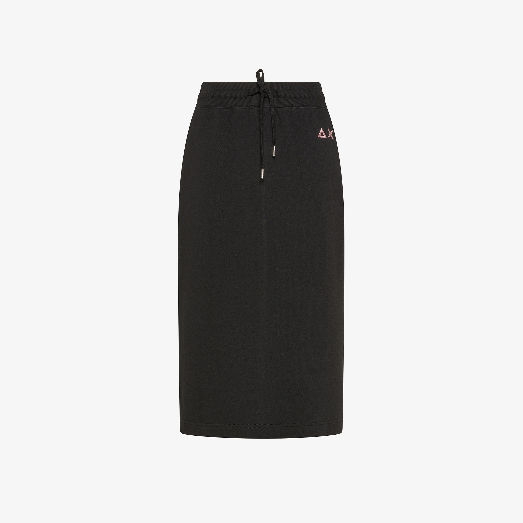 LONG SKIRT COTTON FL. NERO