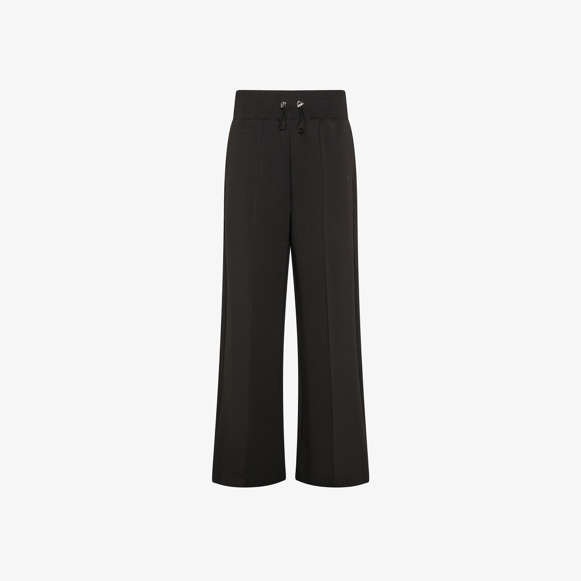 WIDE LONG PANT TECH COTTON FL. NERO