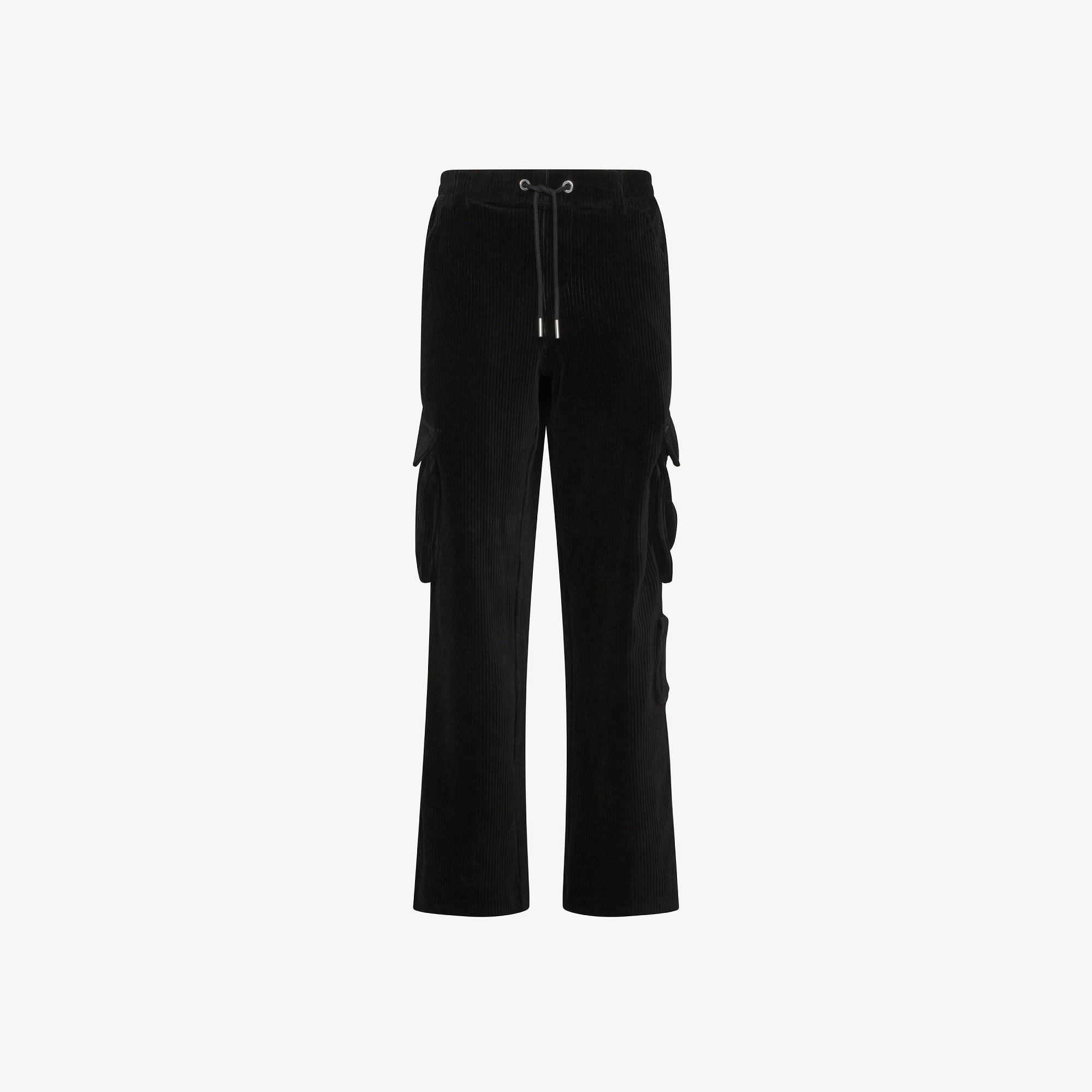 WIDE CARGO PANT CORDUROY FLEECE BLACK