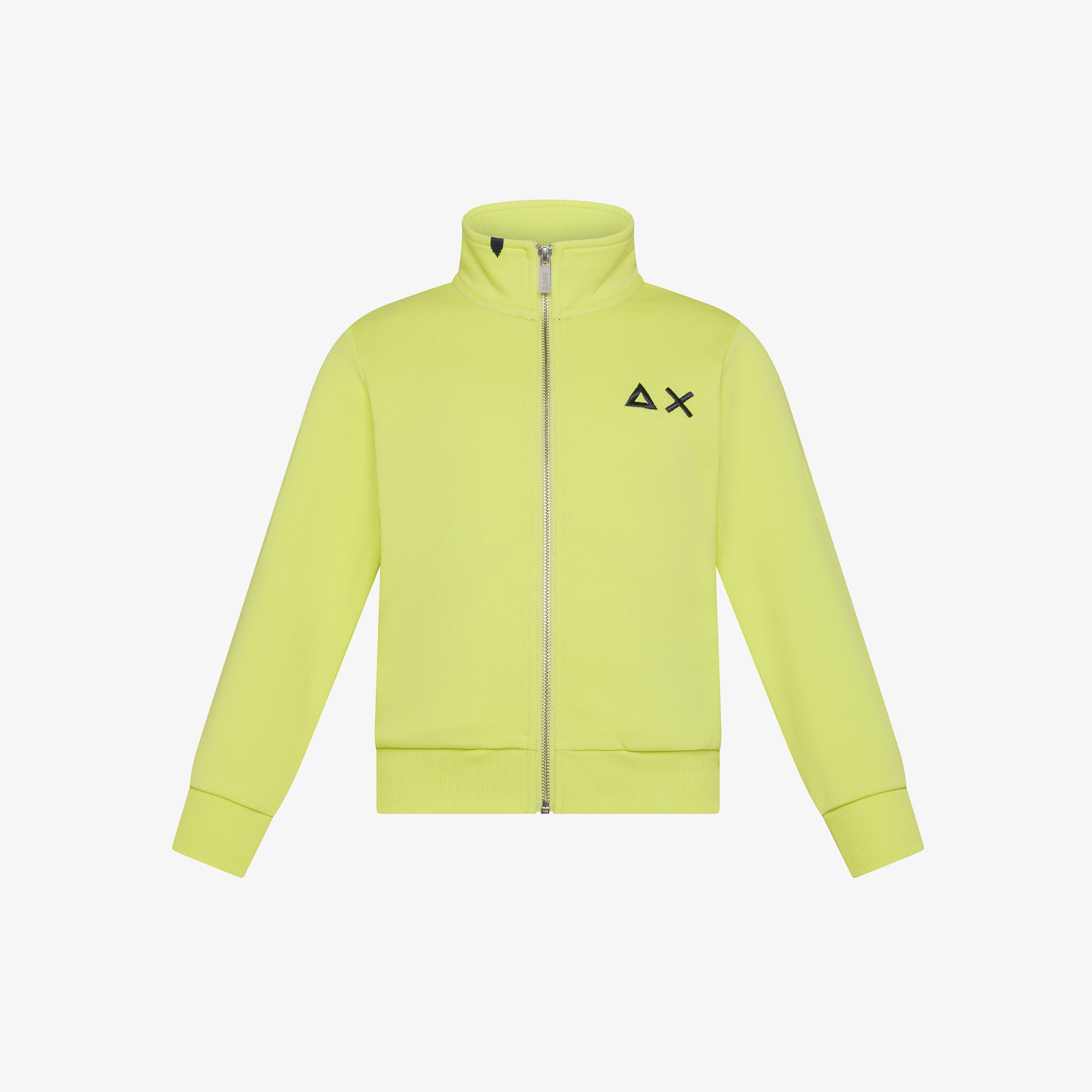 Cotton zip sweatshirt LEMON