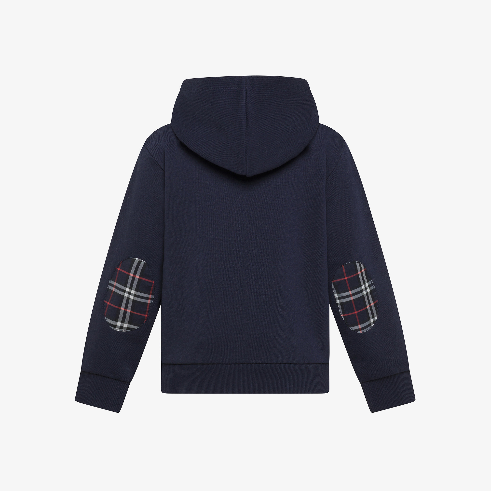 Felpa in cotone con cappuccio e zip NAVY BLUE