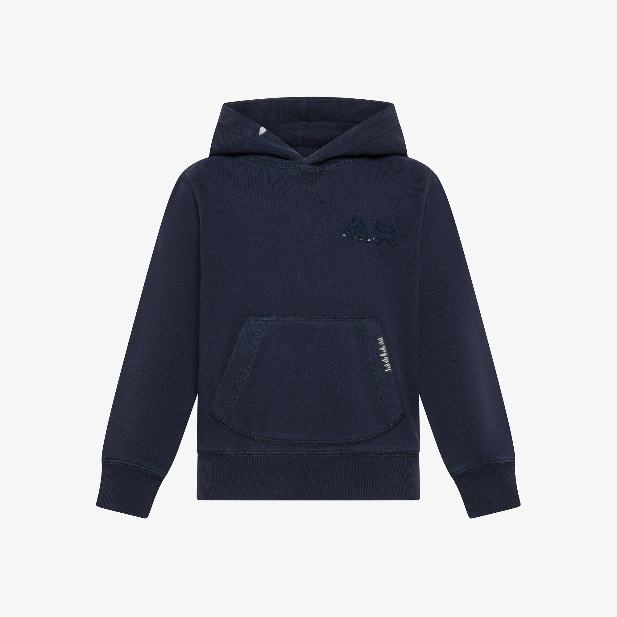 Felpa in cotone con cappuccio NAVY BLUE