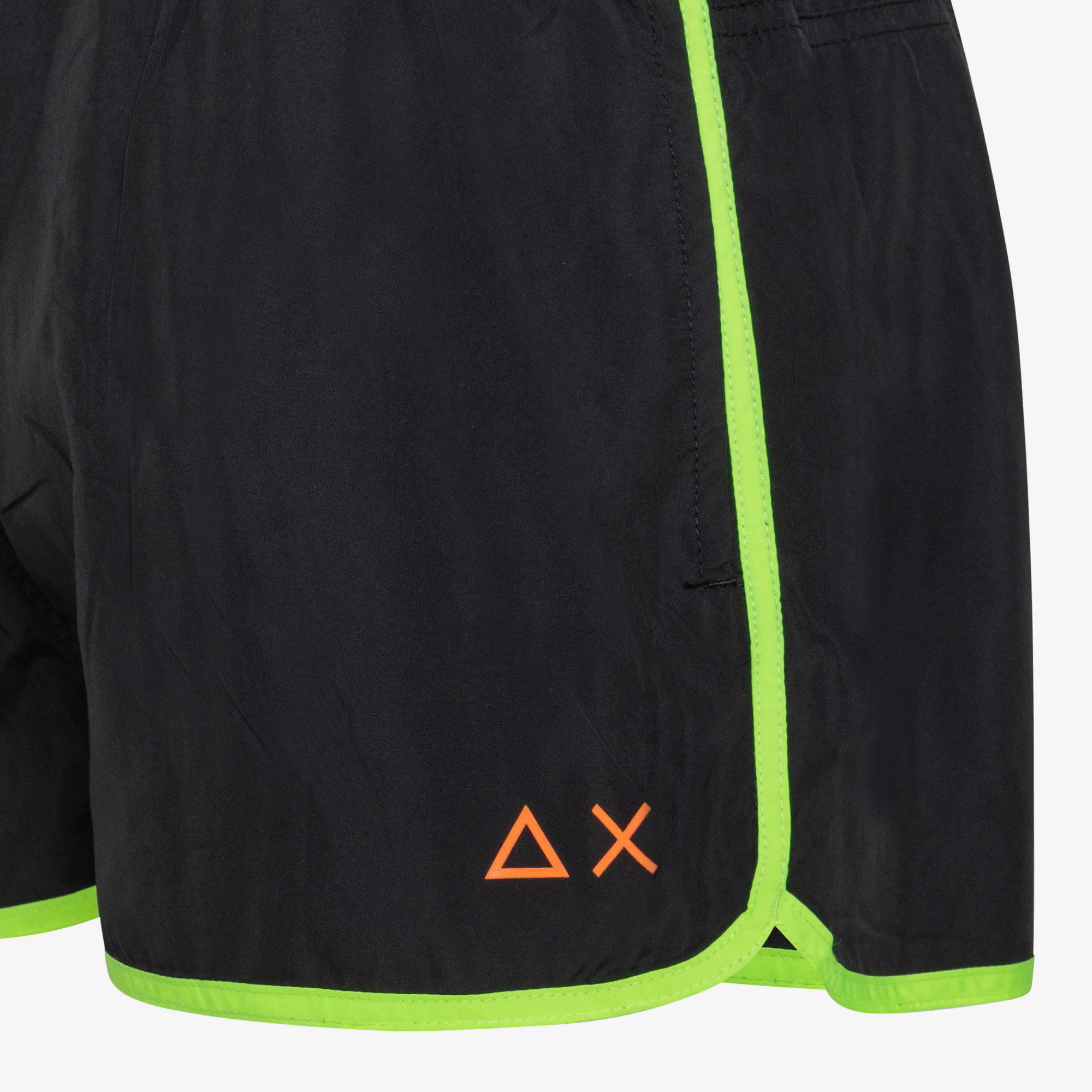 SWIM PANT SOLID BINDING SMALL LOGO BLACK
