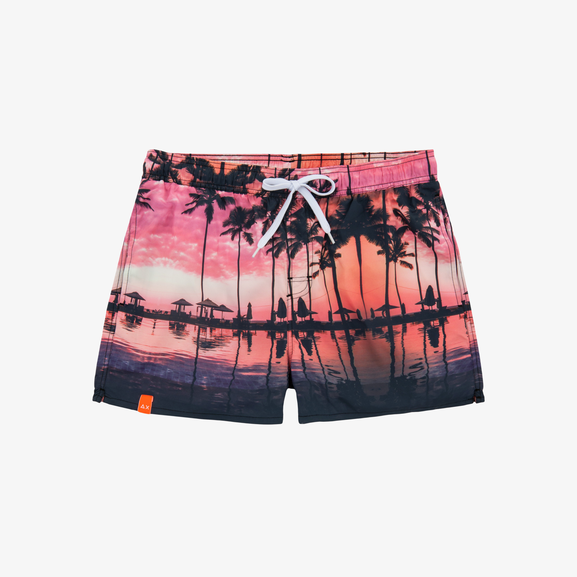 SWIM PANT PHOTO ROSSO