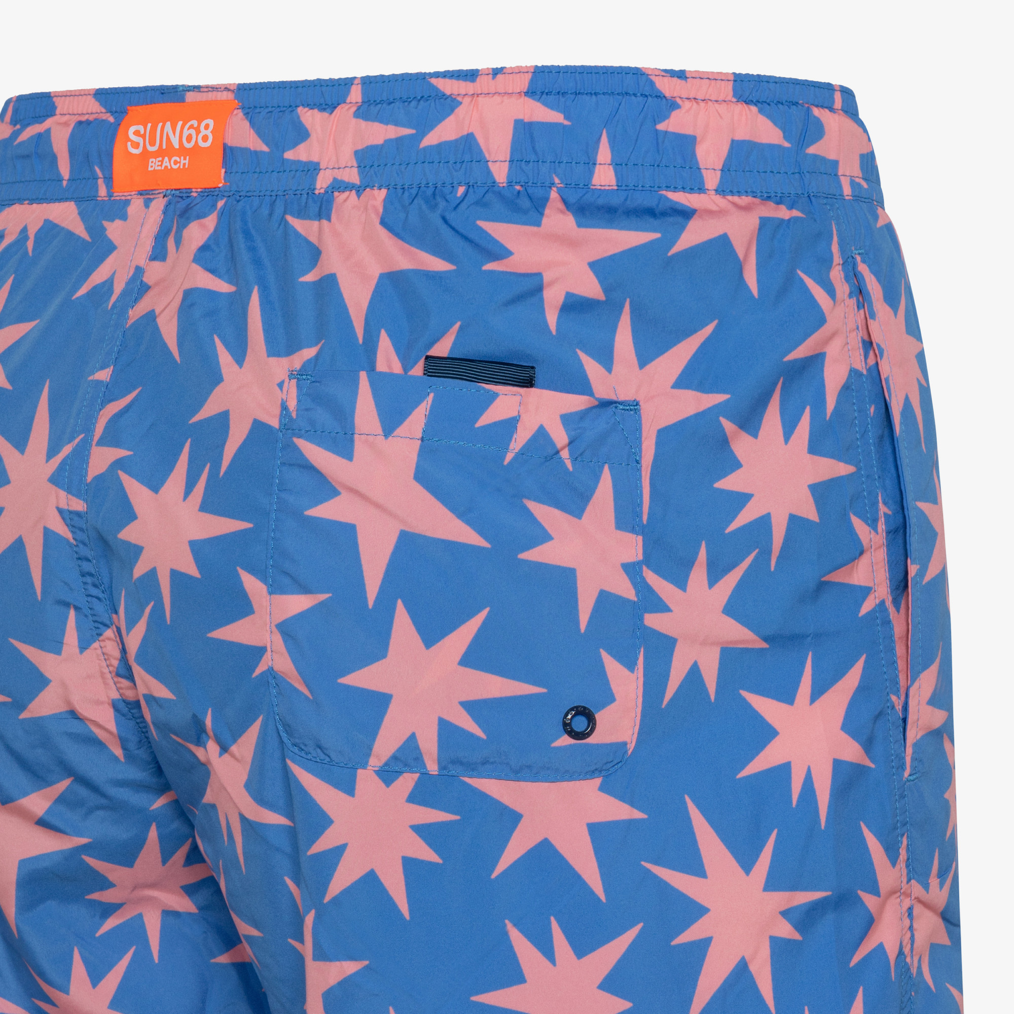 SWIM PANT ABSTRACT BLUE/PINK