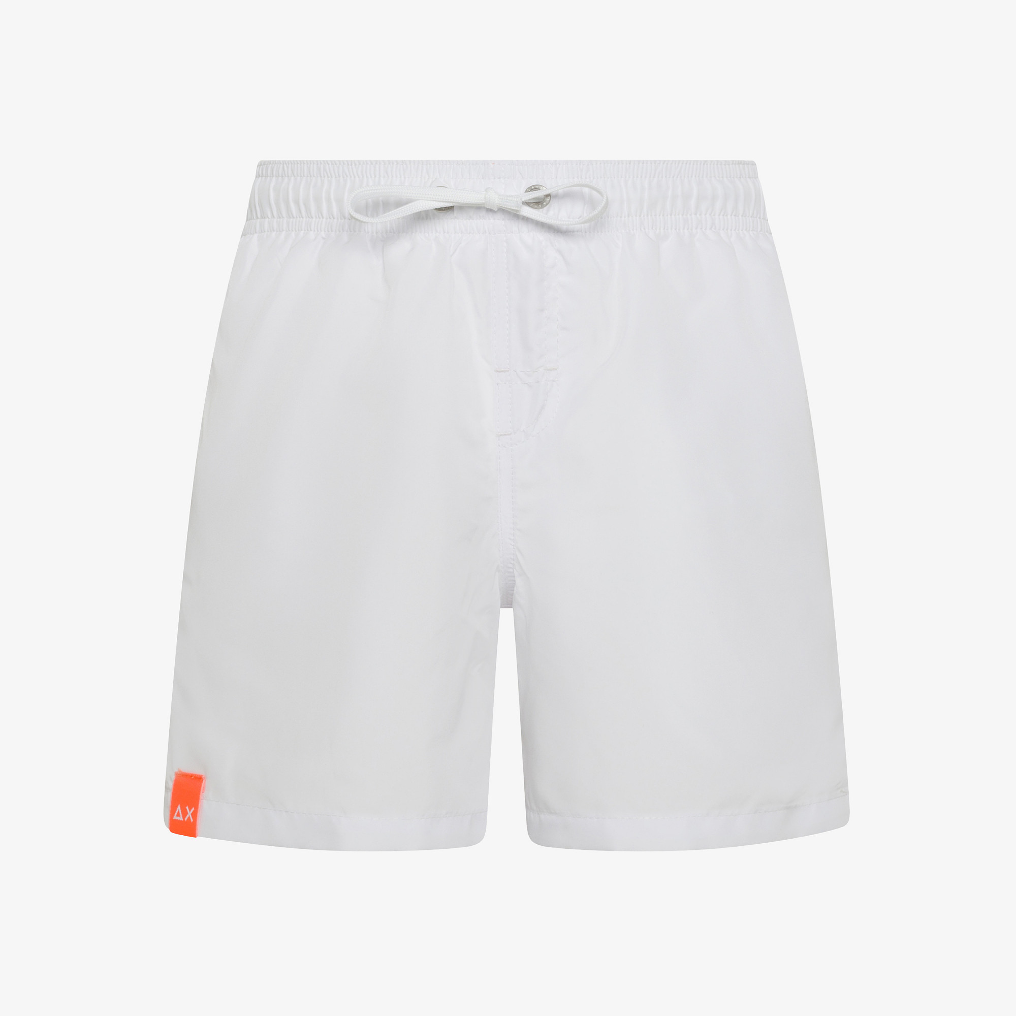White nylon swim shorts
