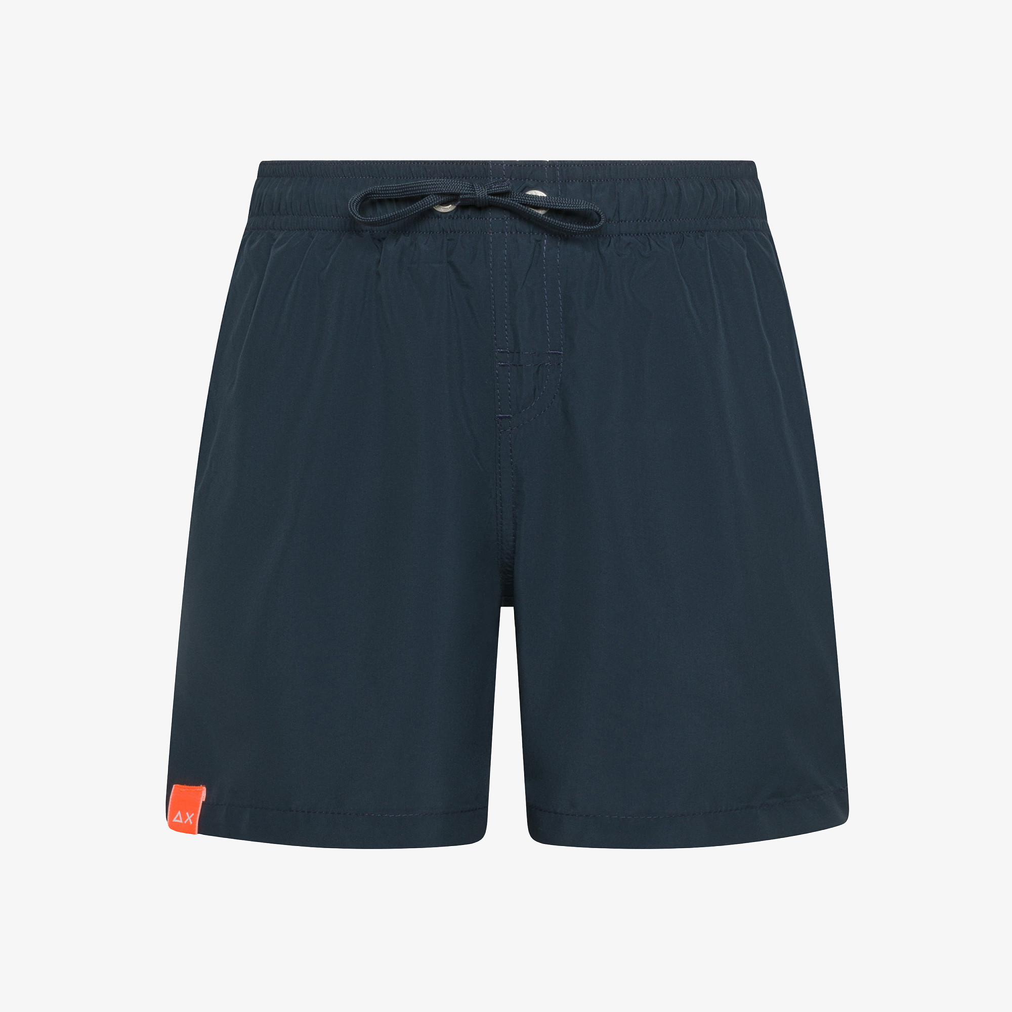 Navy blue nylon swim shorts