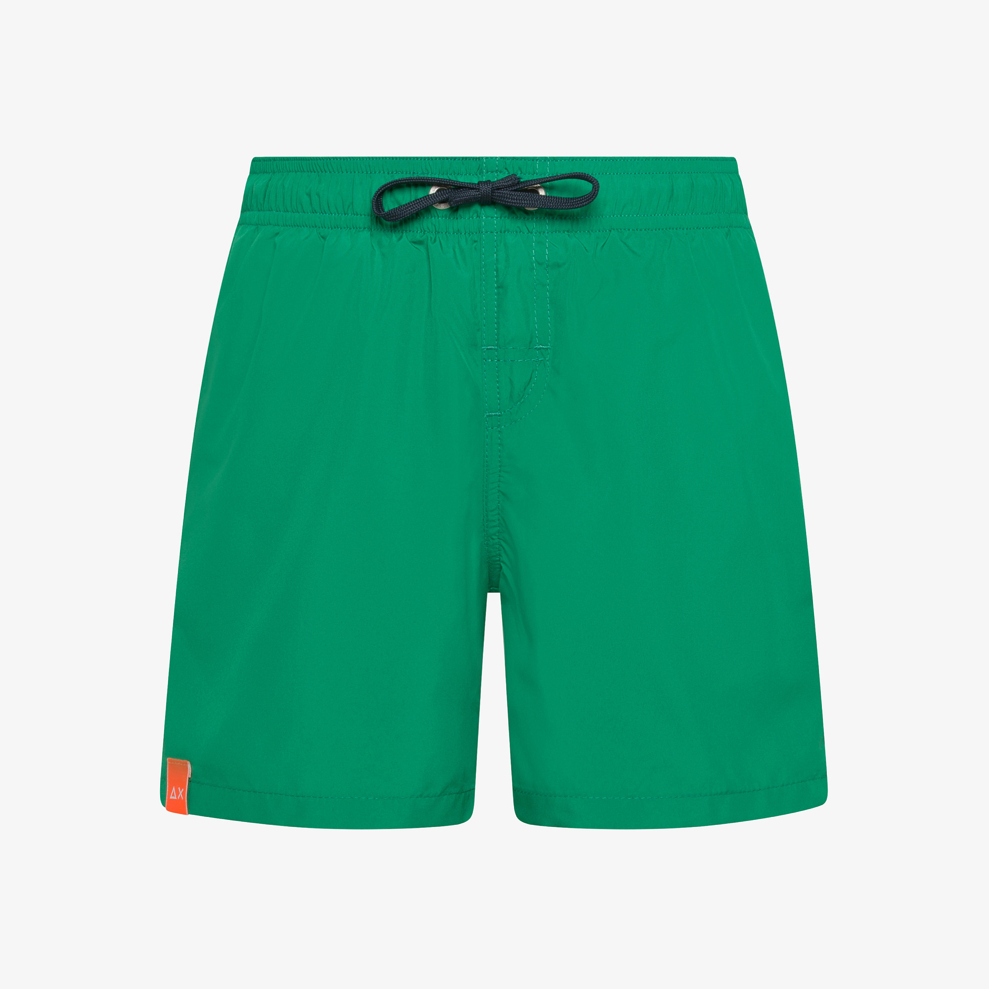 Lawn green nylon swim shorts