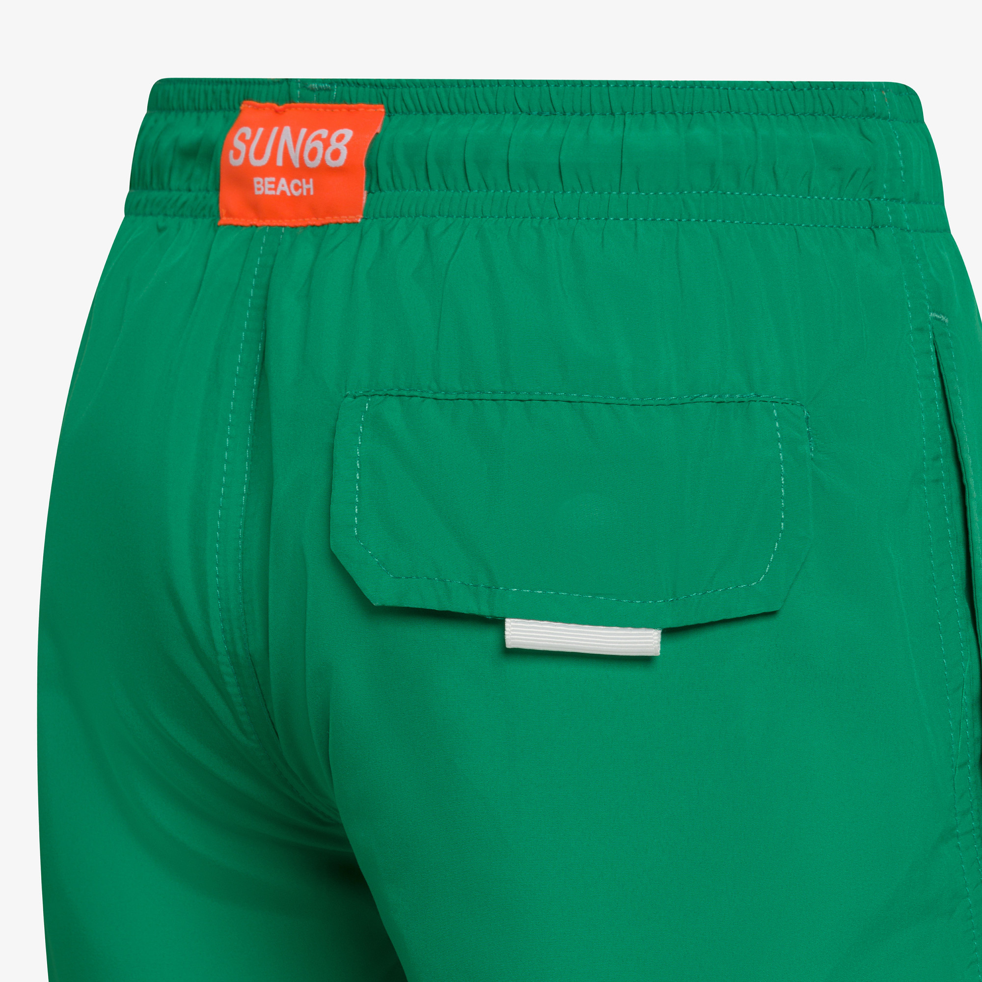 Lawn green nylon swim shorts