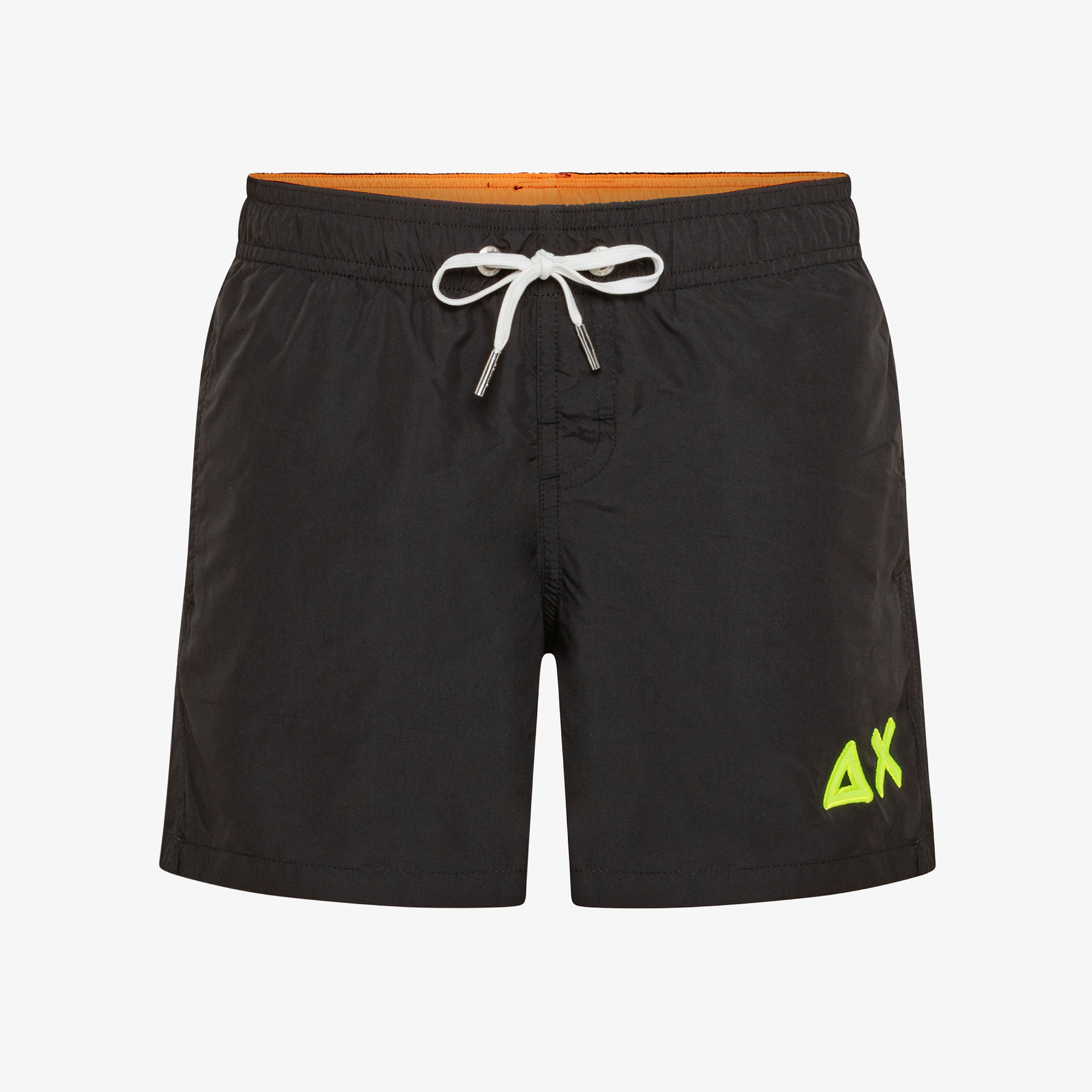 BOY'S SWIM PANT WITH LOGO FLUO NERO