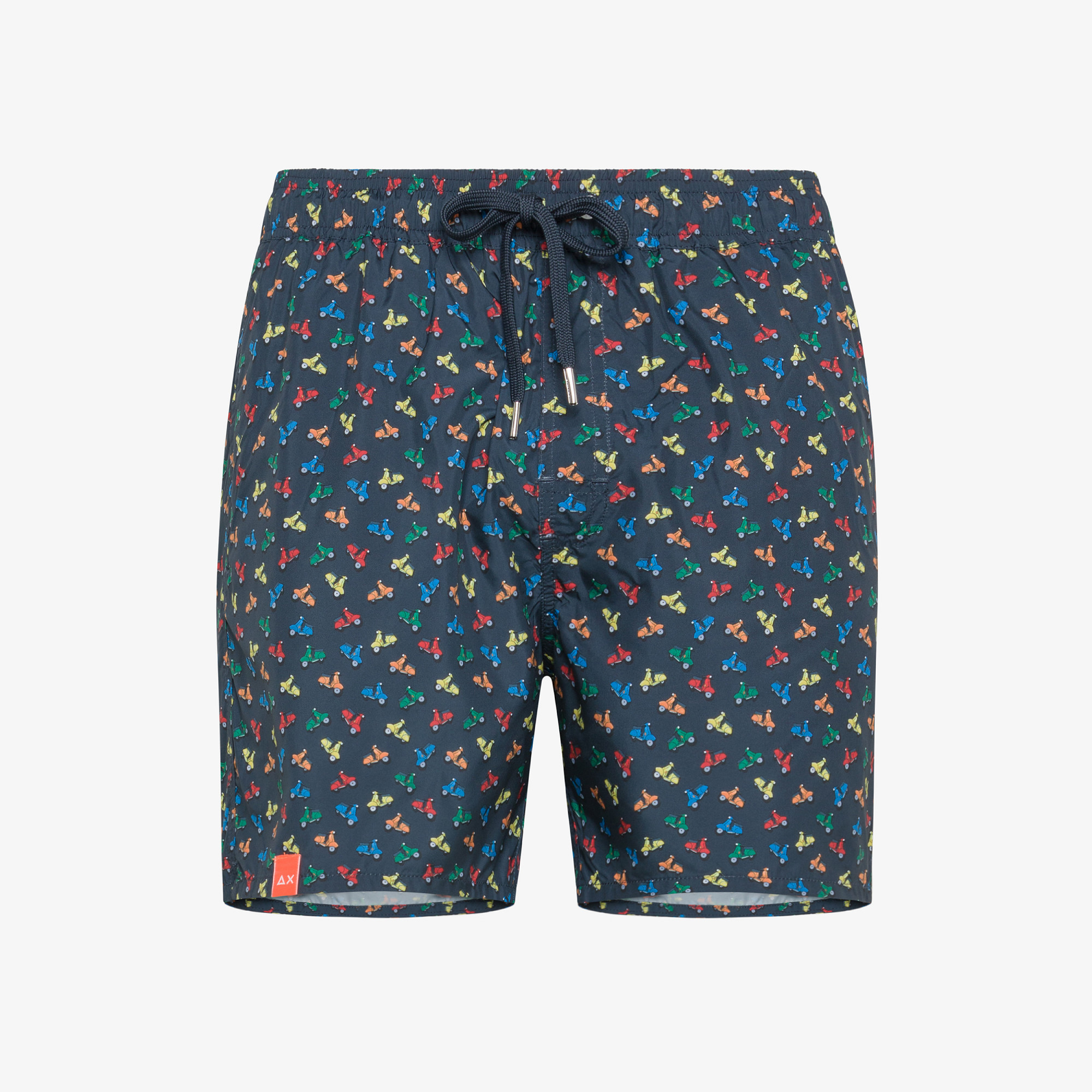 SWIM PANT TIE PATTERN NAVY BLUE