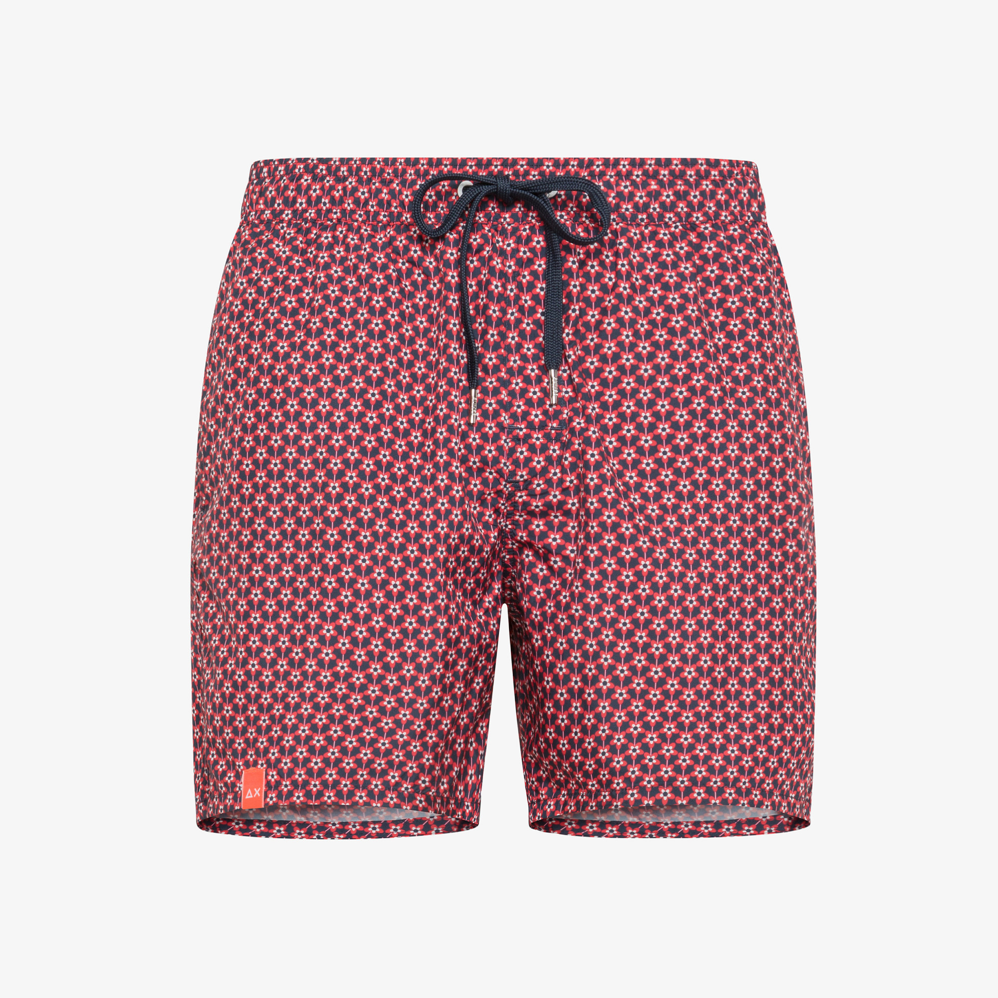 SWIM PANT TIE PATTERN NAVY BLUE / FIRE