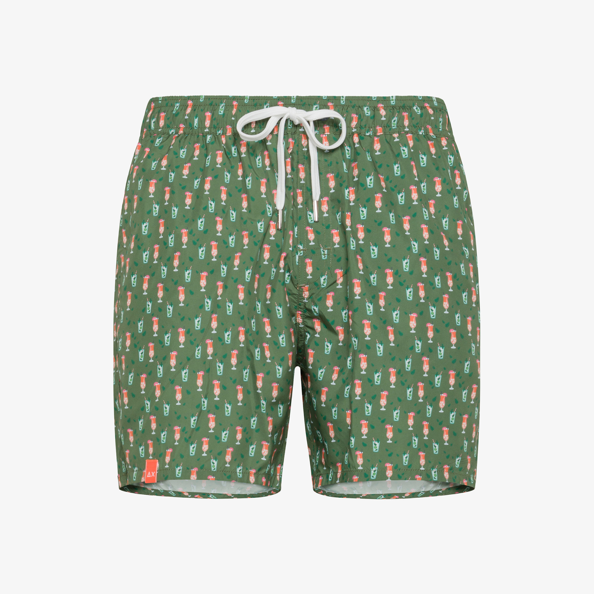 SWIM PANT TIE PATTERN VERDE SCURO