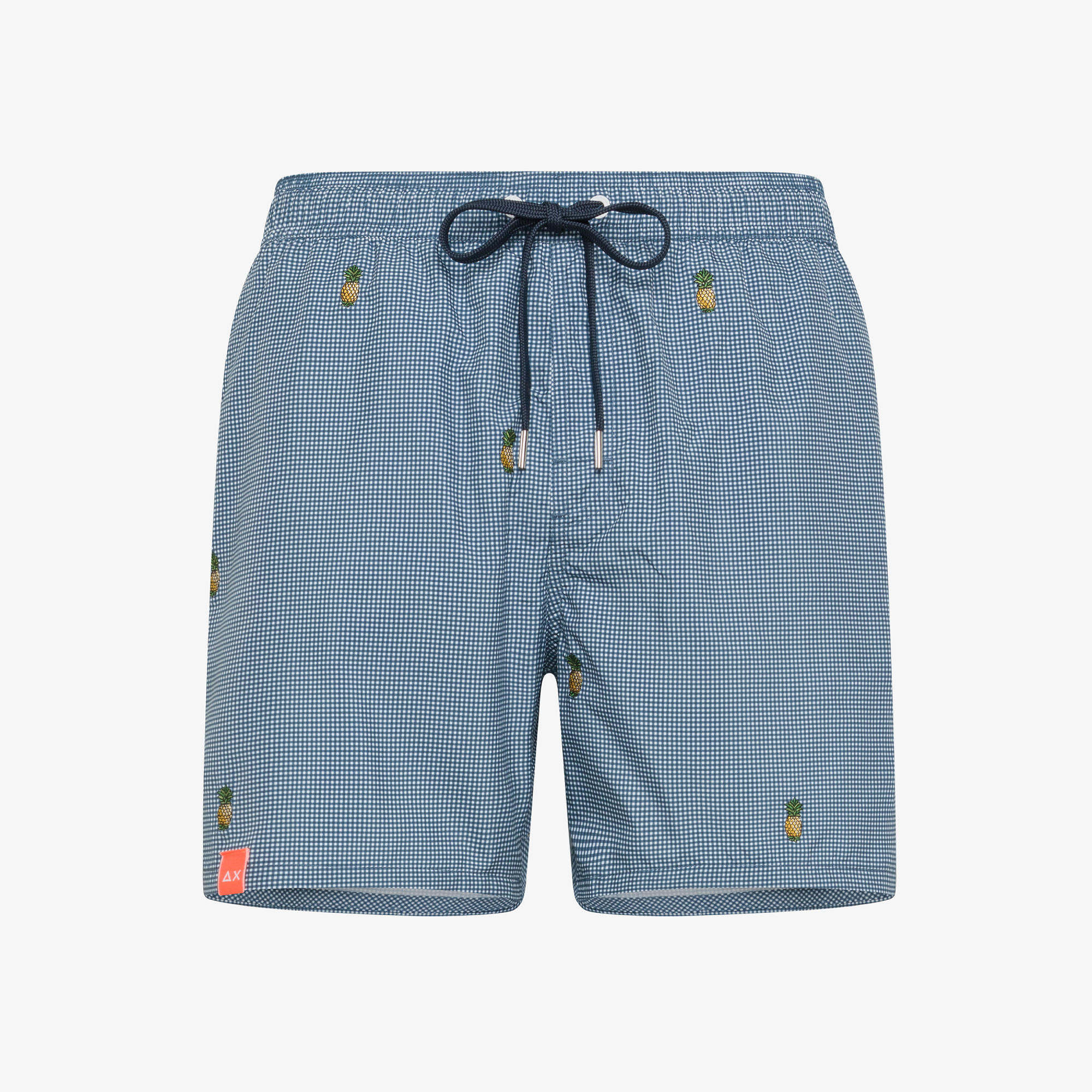 SWIM PANT SMALL EMBROIDERY NAVY BLUE/BIANCO