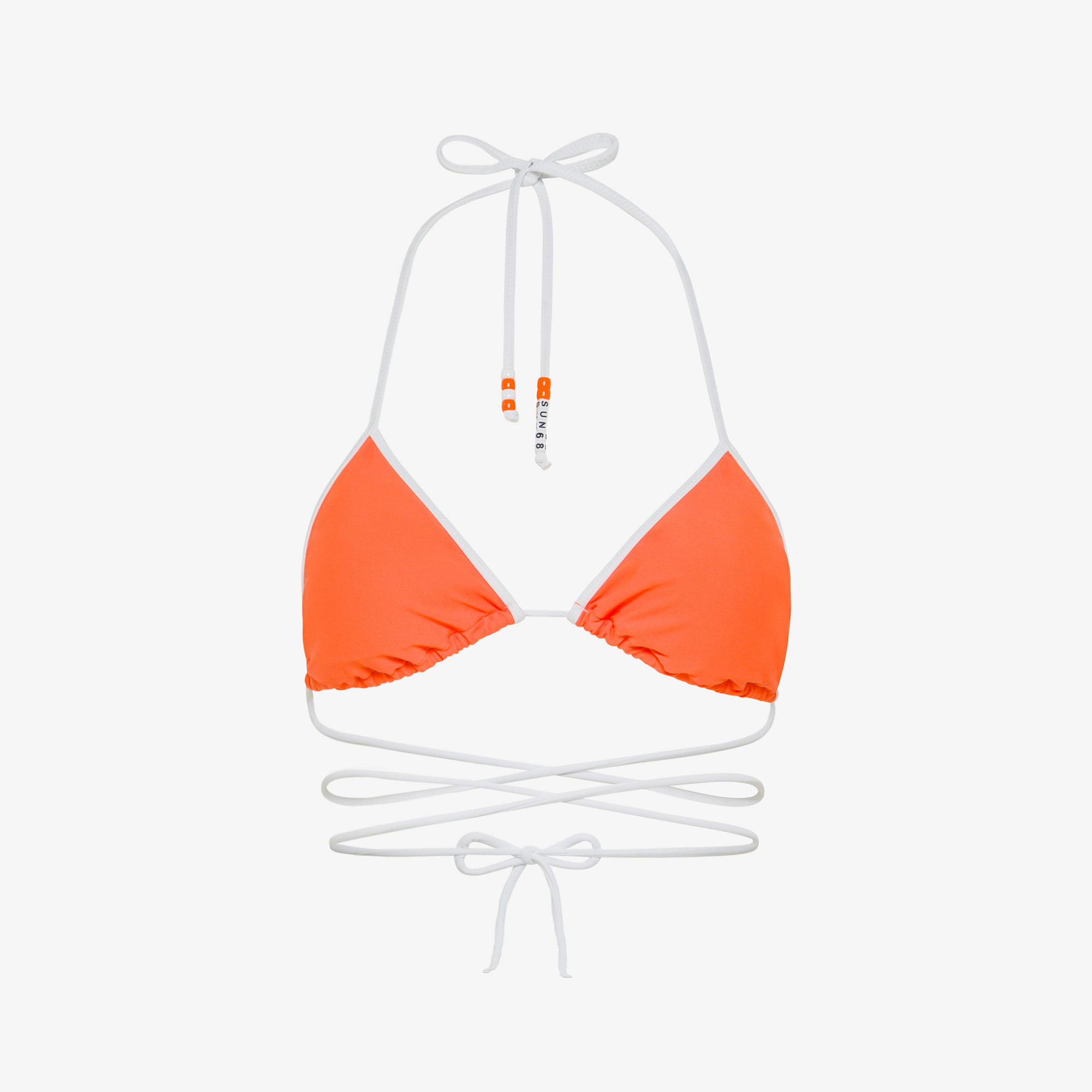 Fluorescent orange nylon bikini