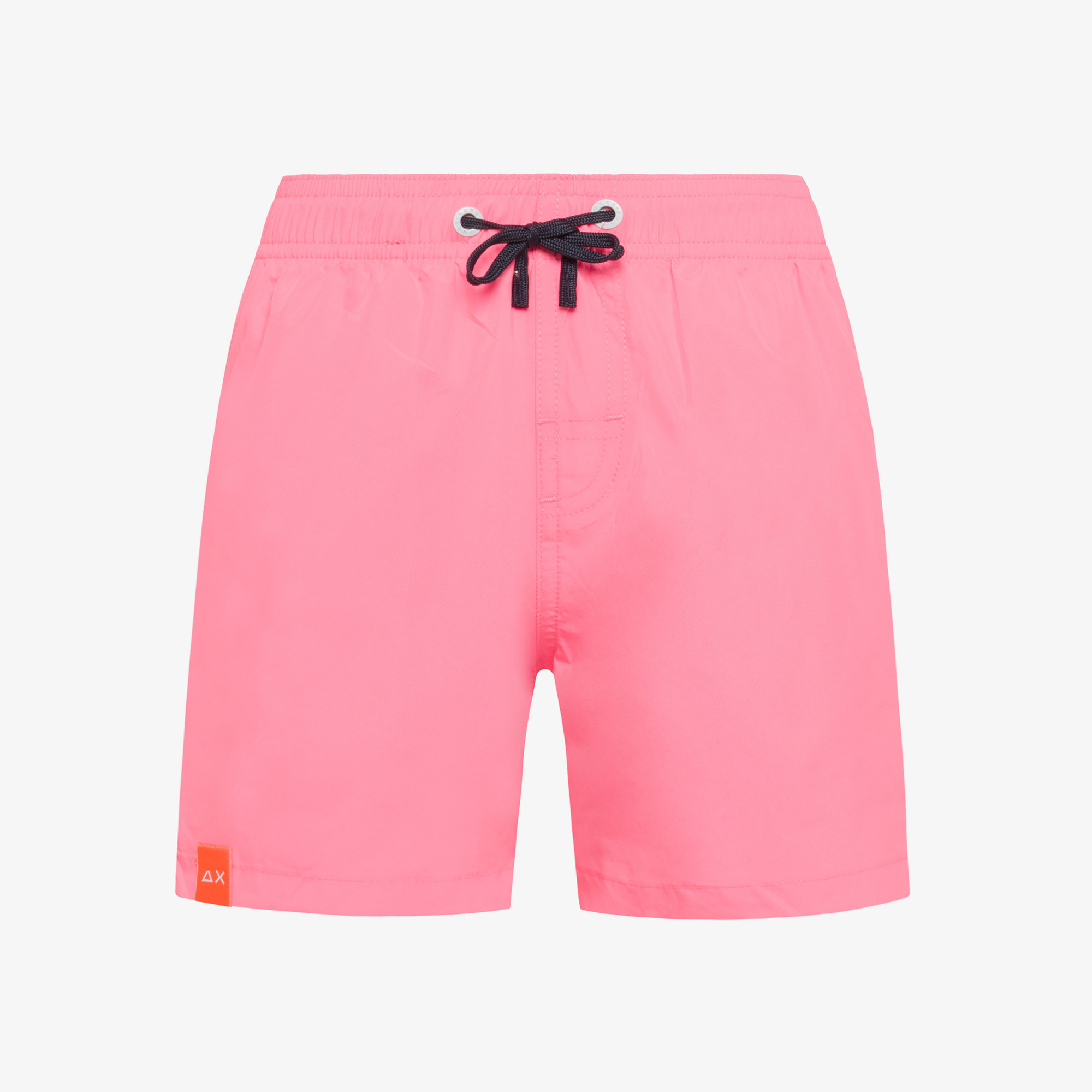 BOY'S SWIM PANT BIG LOGO ON BACK FUXIA FLUO