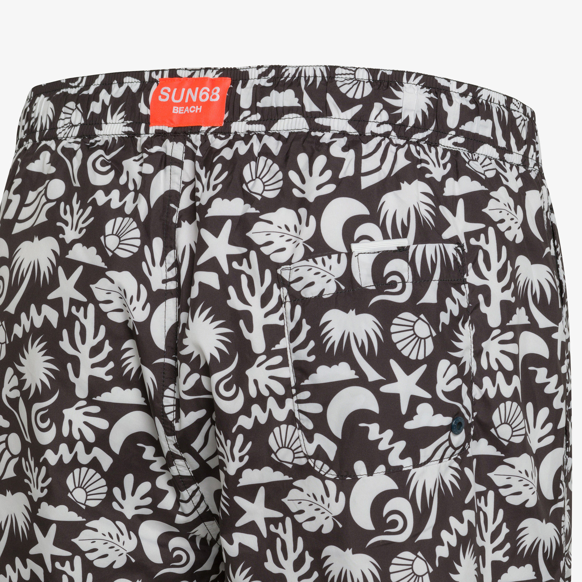 Boxer mare con stampa nera