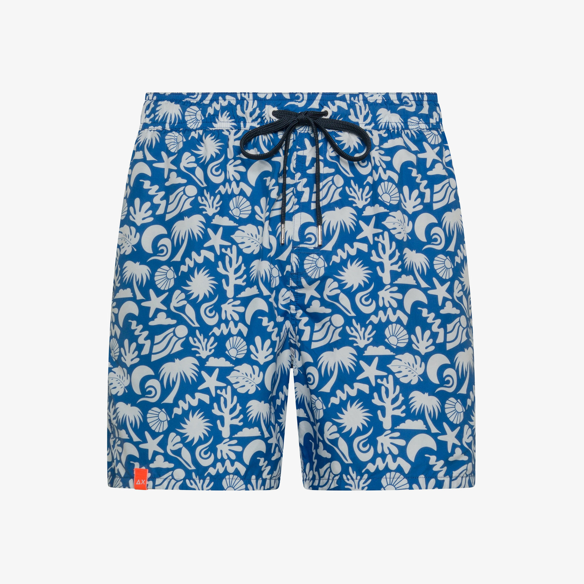 Boxer mare con stampa blu royal