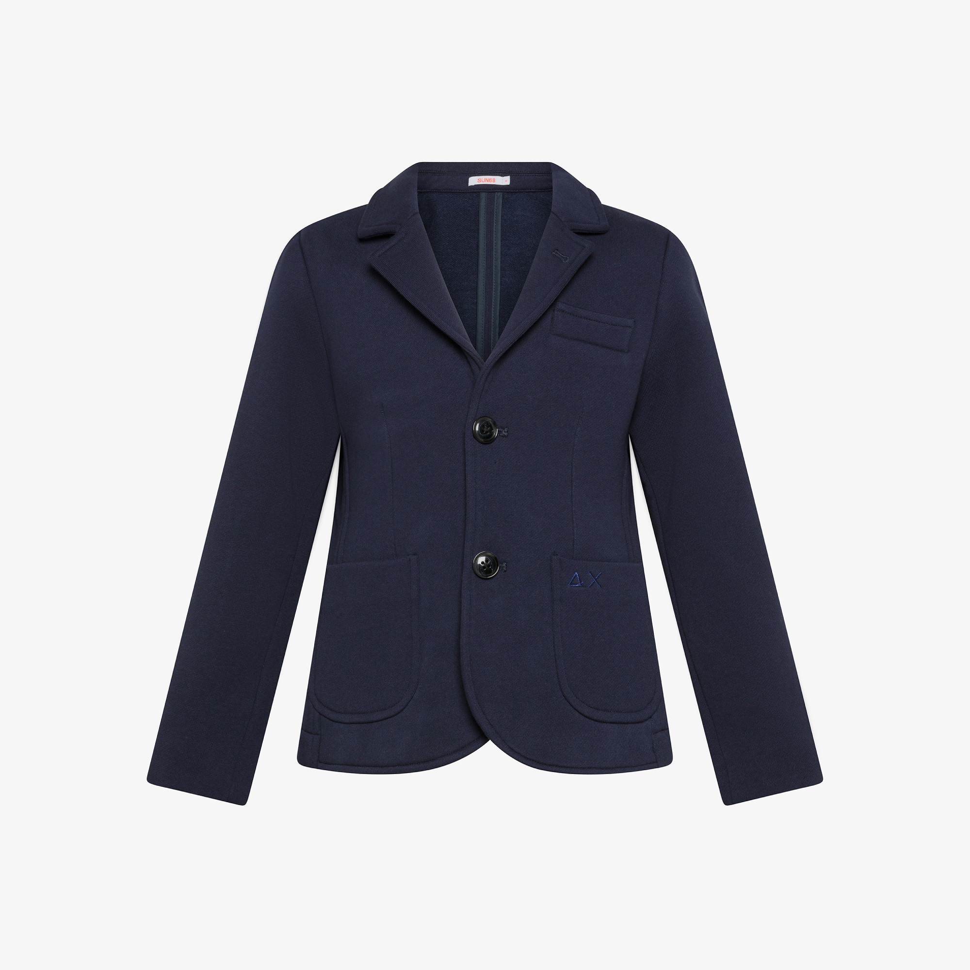 Cotton fleece blazer NAVY BLUE