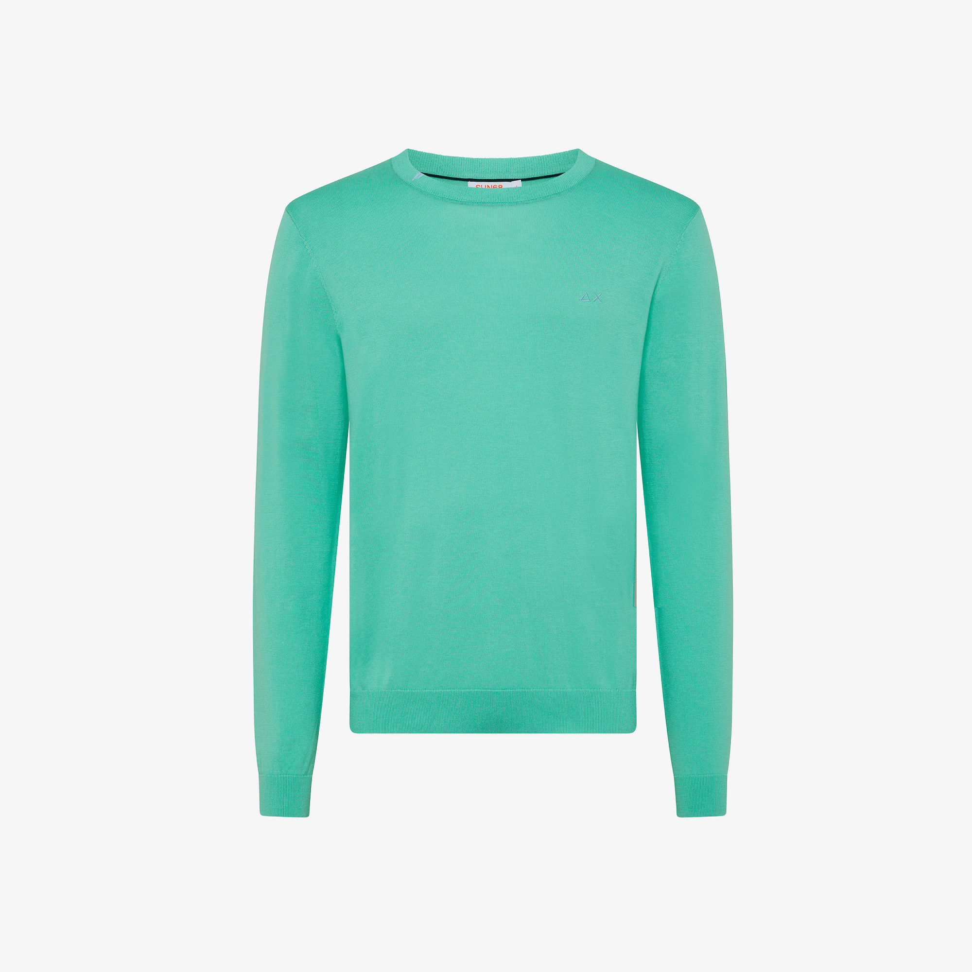 ROUND NECK SOLID VERDE ACQUAMARINA