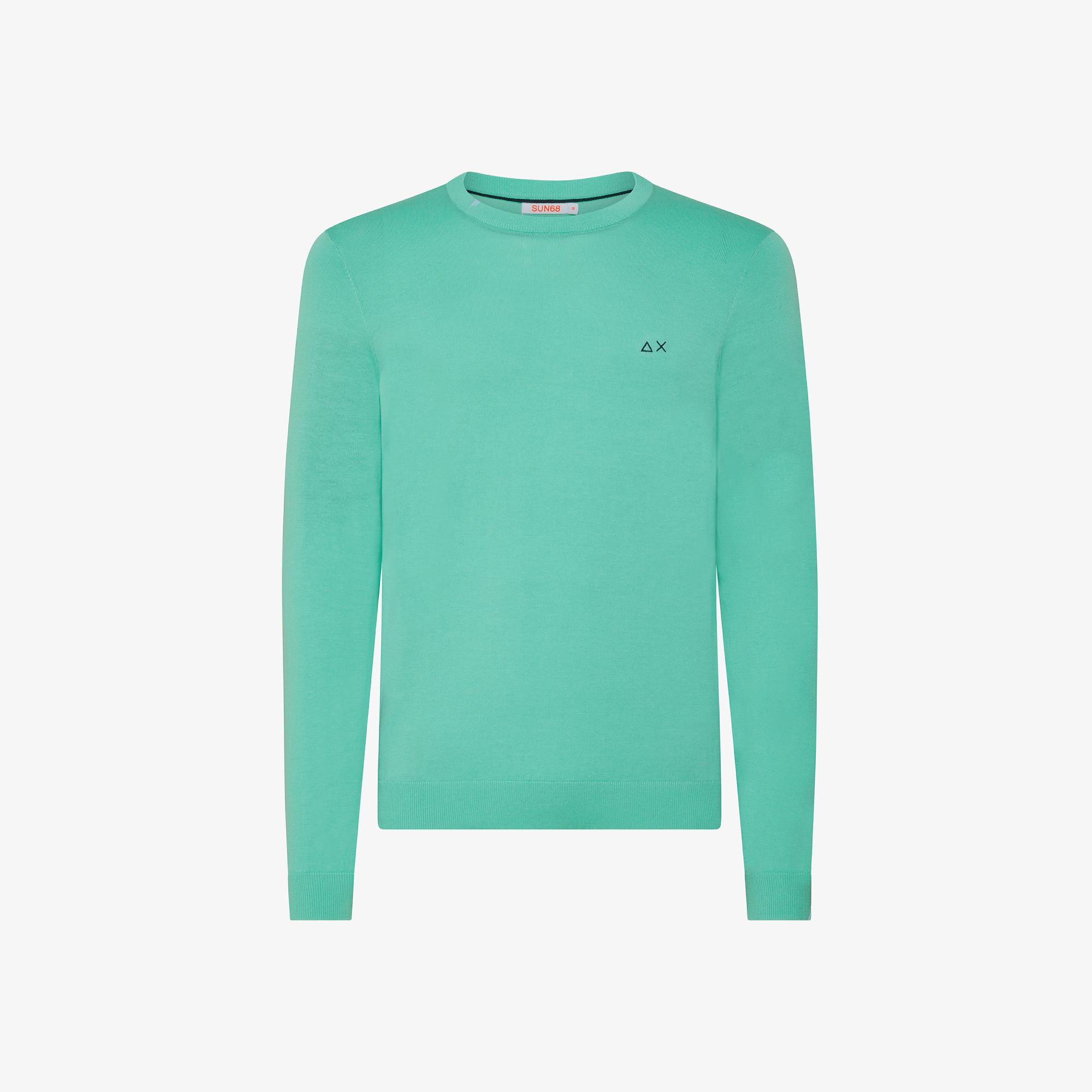 ROUND NECK SOLID AQUAMARINE GREEN