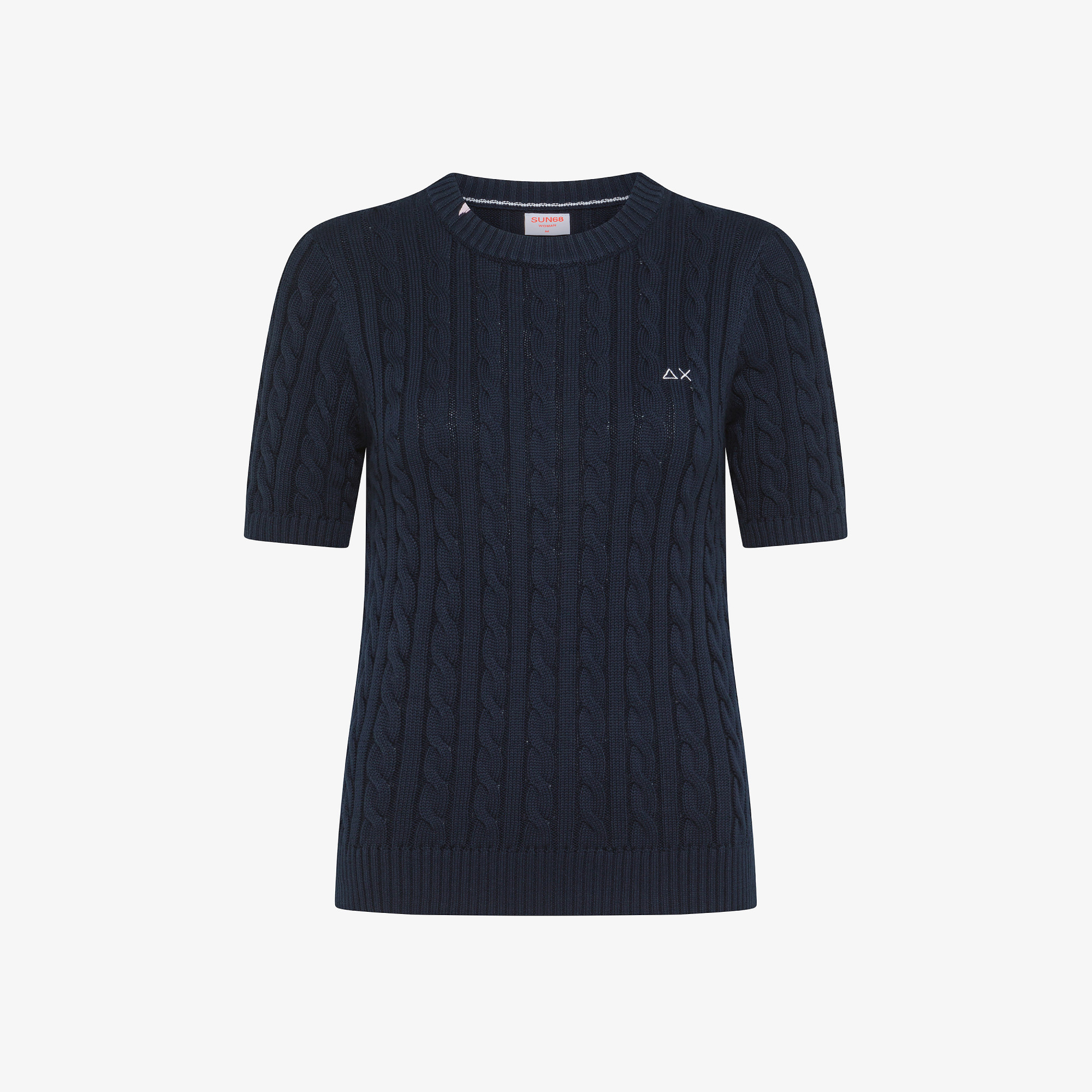 T-SHIRT CABLE S/S NAVY BLUE