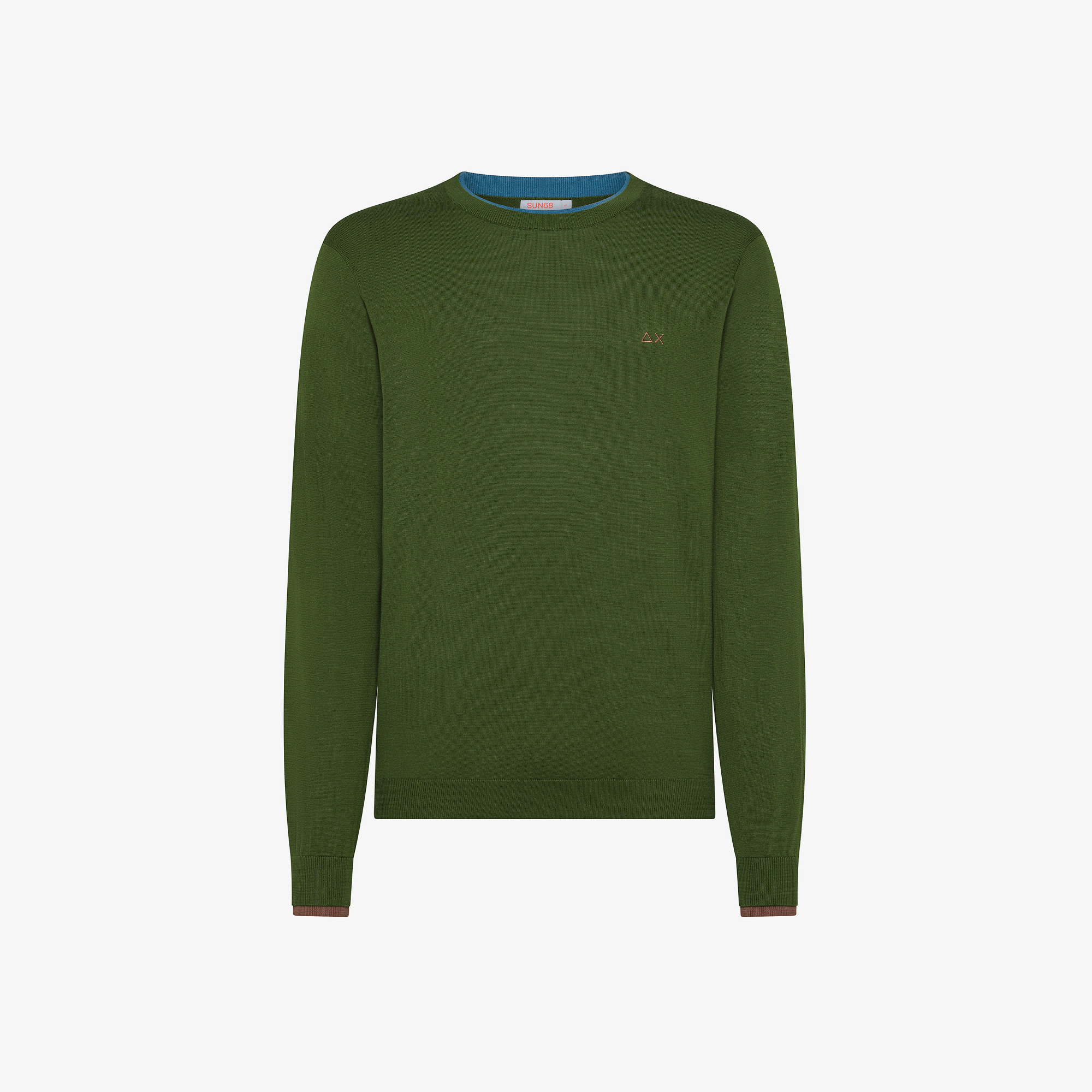 SWEATER NECK DOUBLE RIB VERDE SCURO