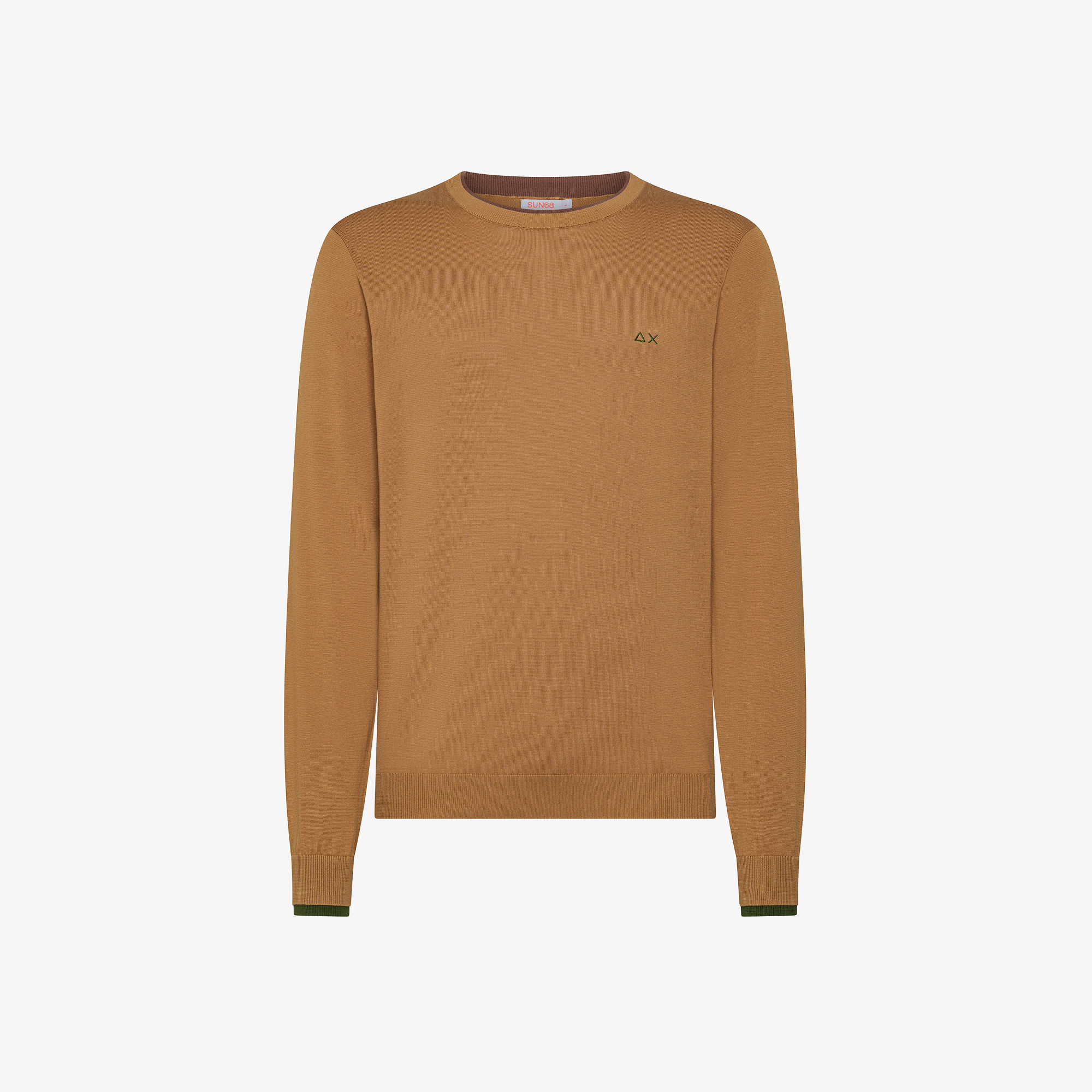 SWEATER NECK DOUBLE RIB CAMMELLO