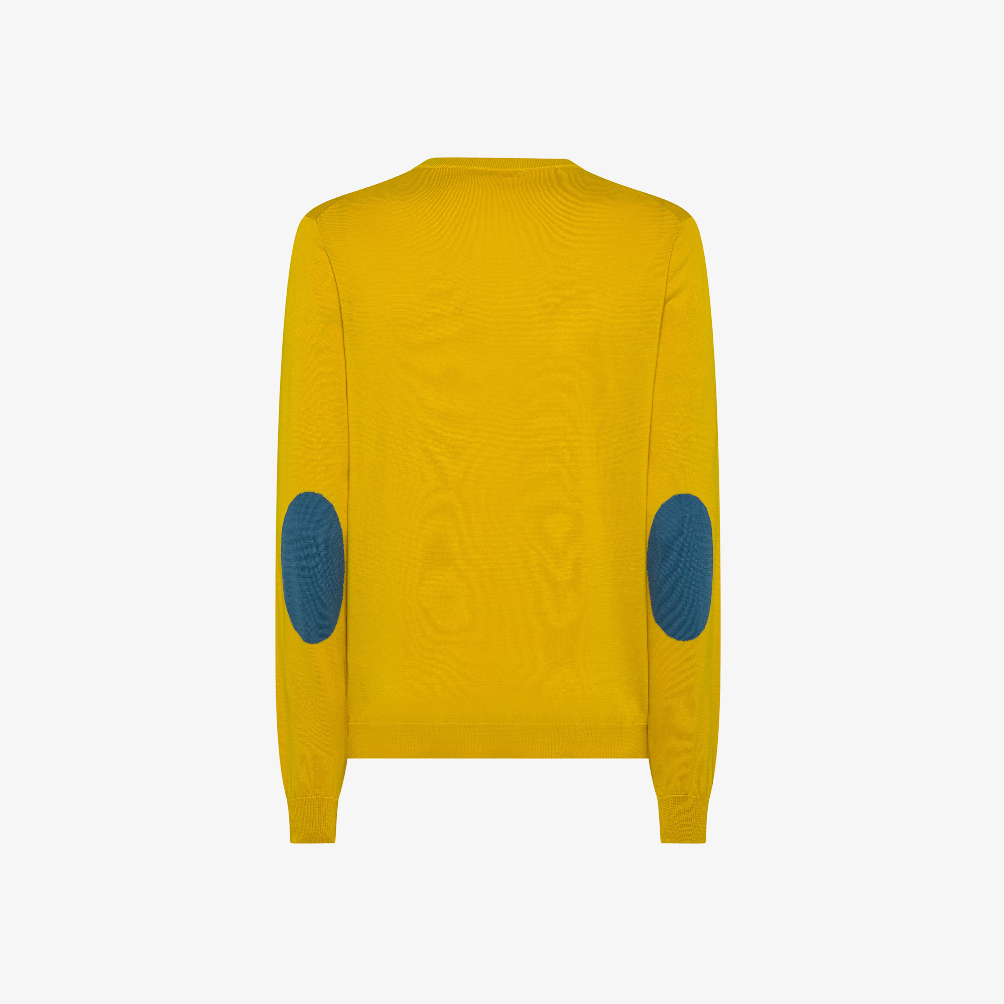 SWEATER ELBOW CONTRAST COLOR YELLOW