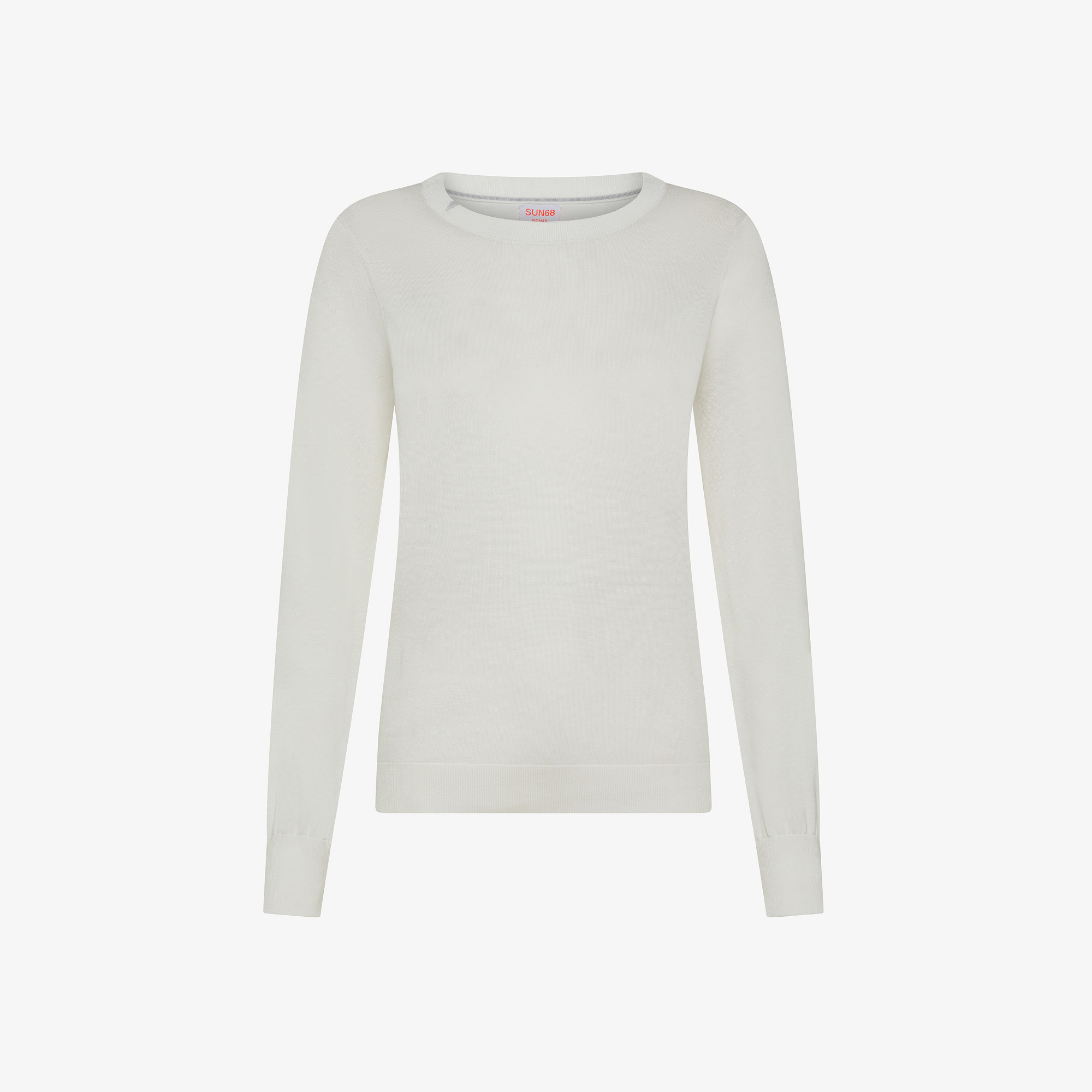 SWEATER BASIC L/S BIANCO PANNA