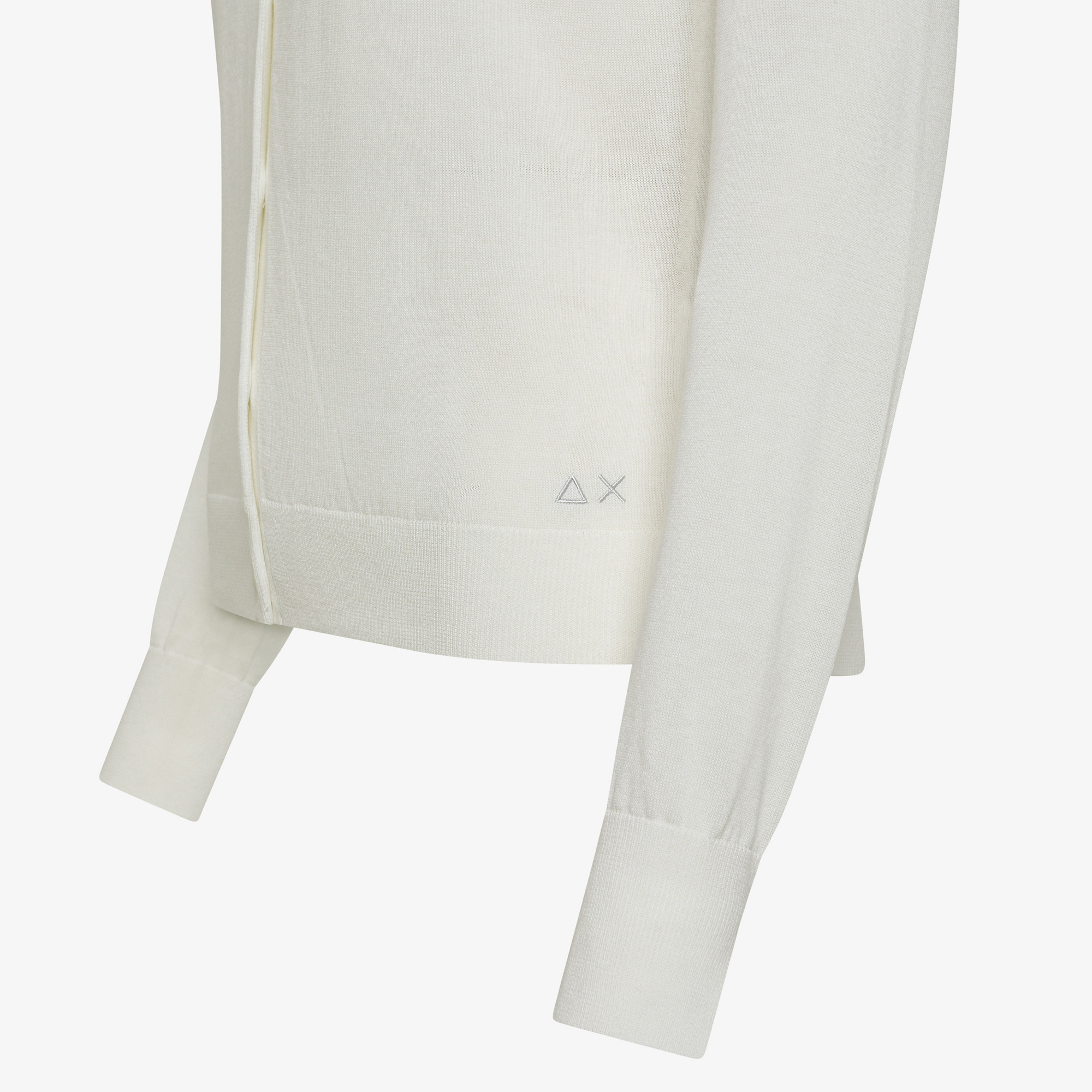 CARDIGAN BASIC L/S BIANCO PANNA