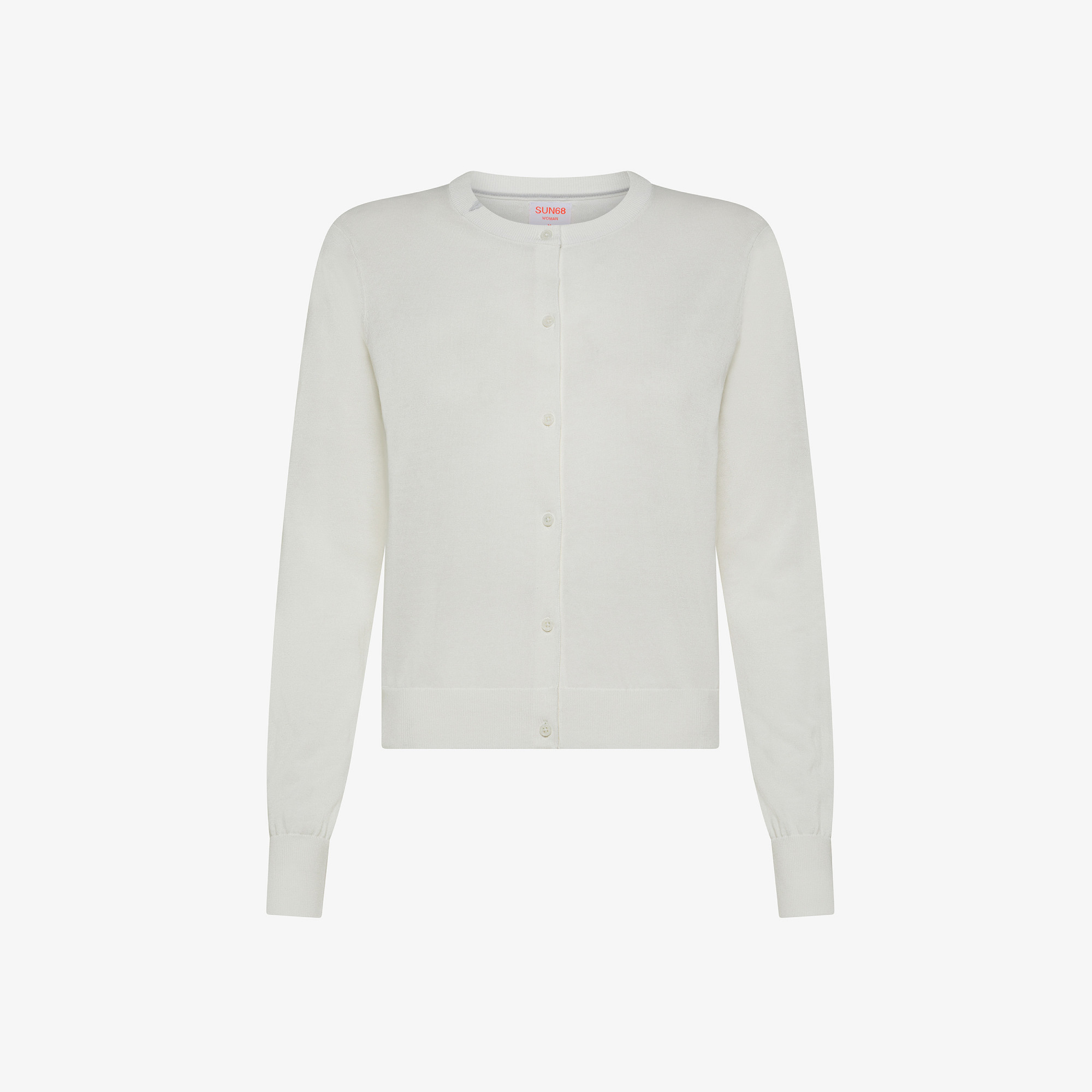 Off white cropped cotton cardigan