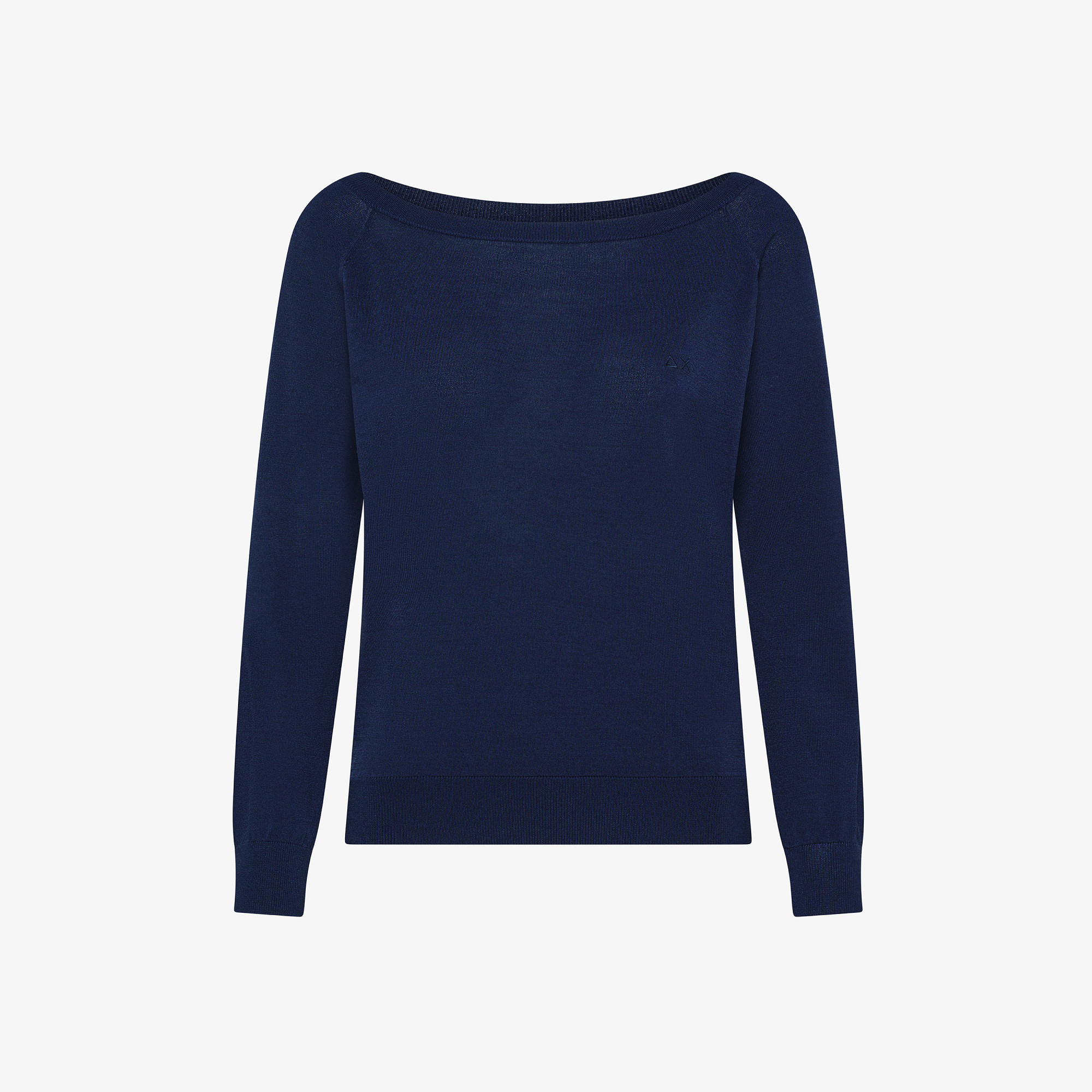 Maglia off the shoulder blu navy
