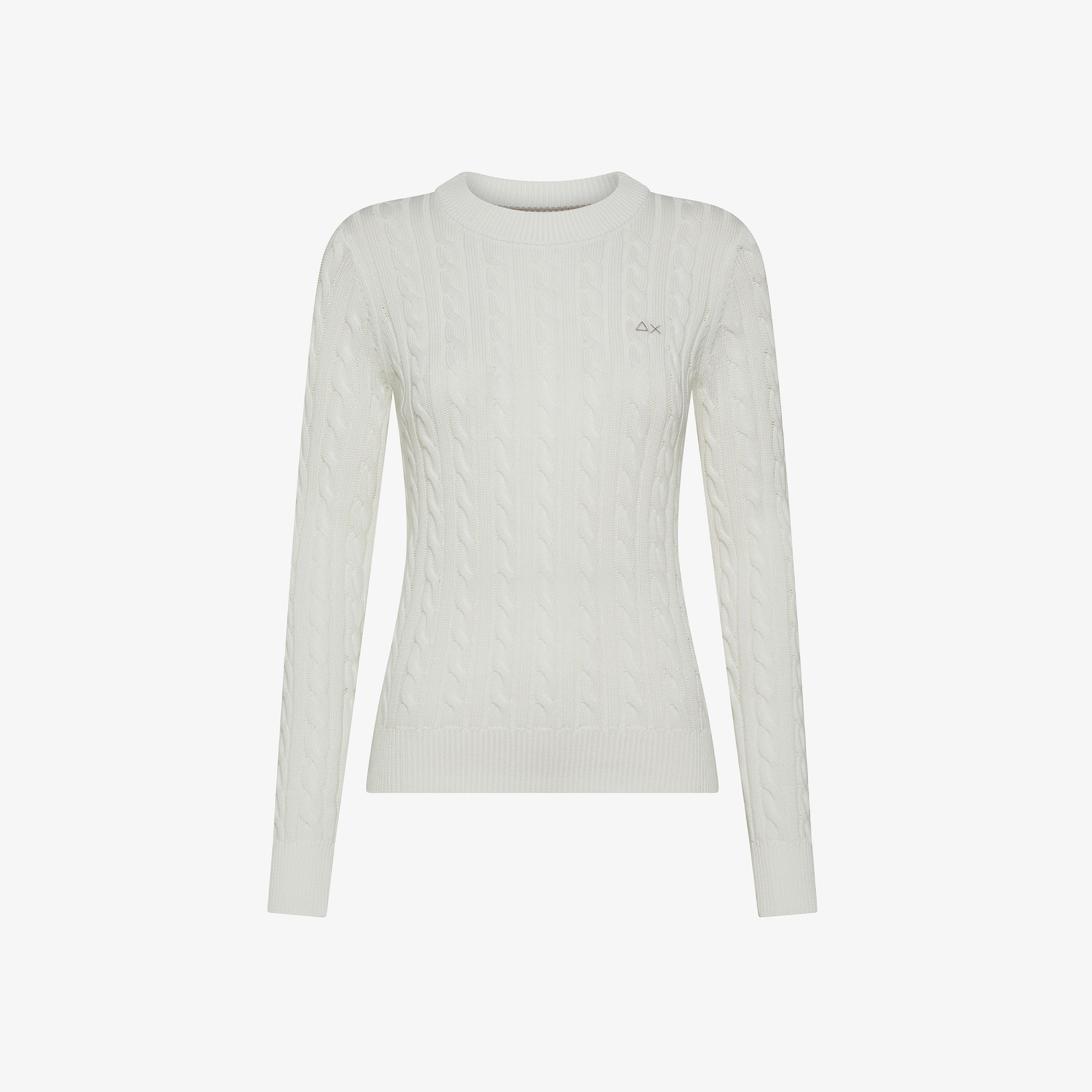 CABLE KNIT SWEATER L/S BIANCO PANNA