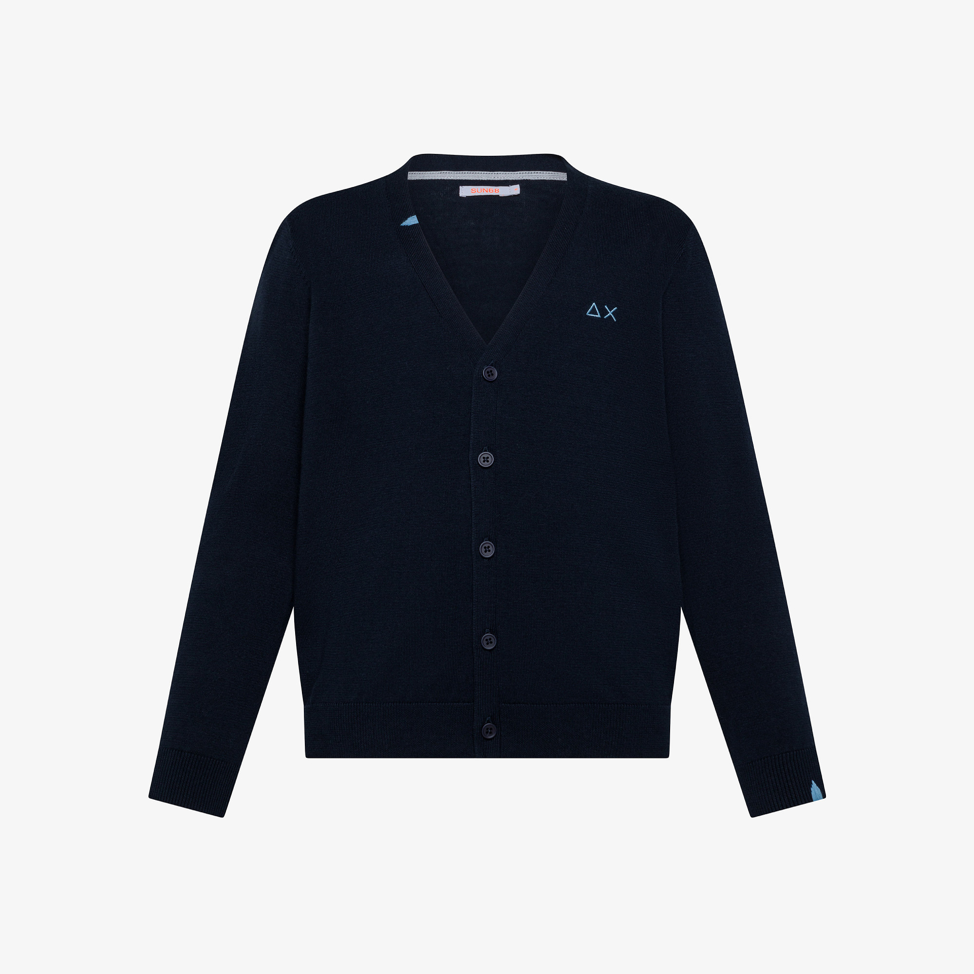 BOY'S CARDIGAN SOLID L/S NAVY BLUE