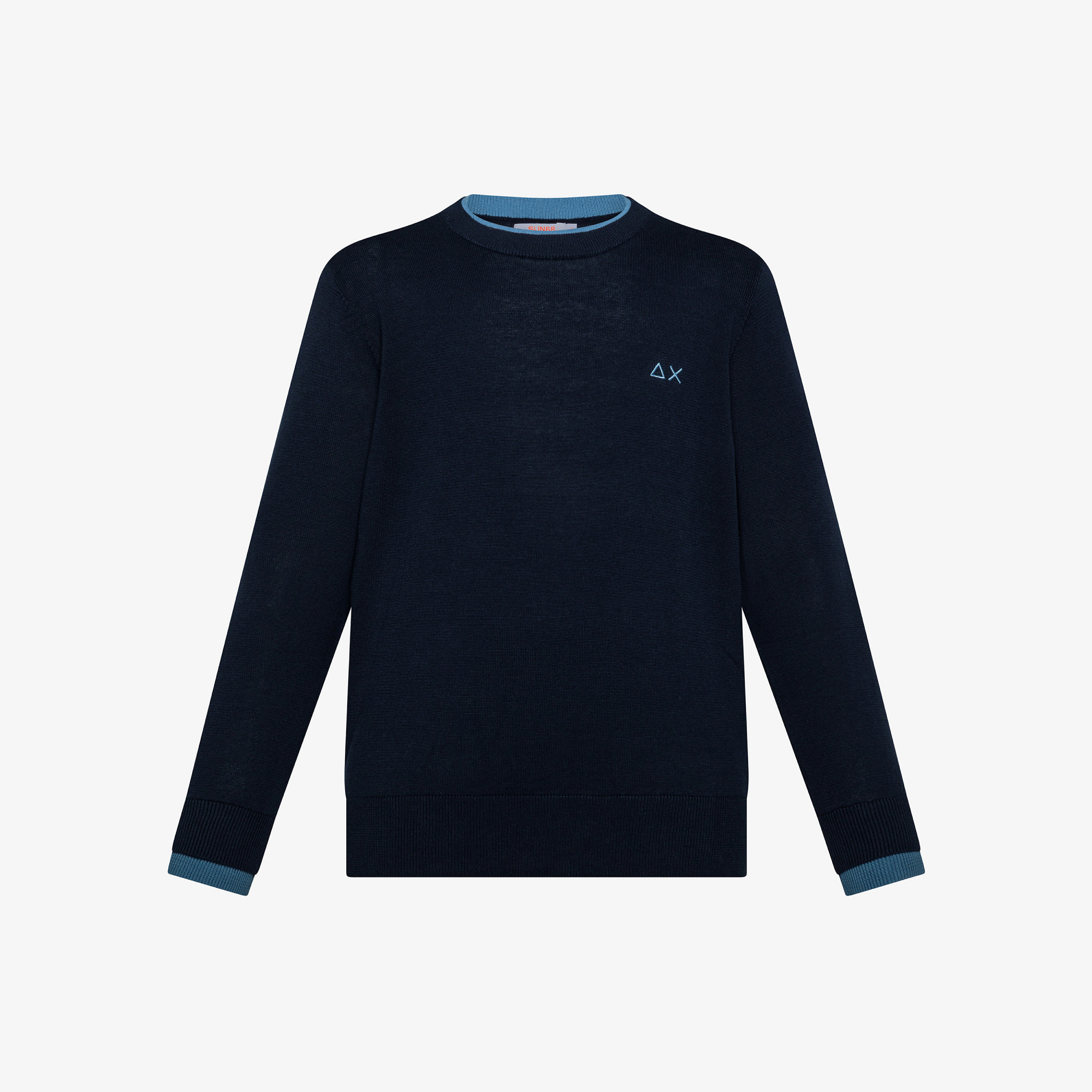 BOY'S SWEATER DOUBLE RIB NAVY BLUE