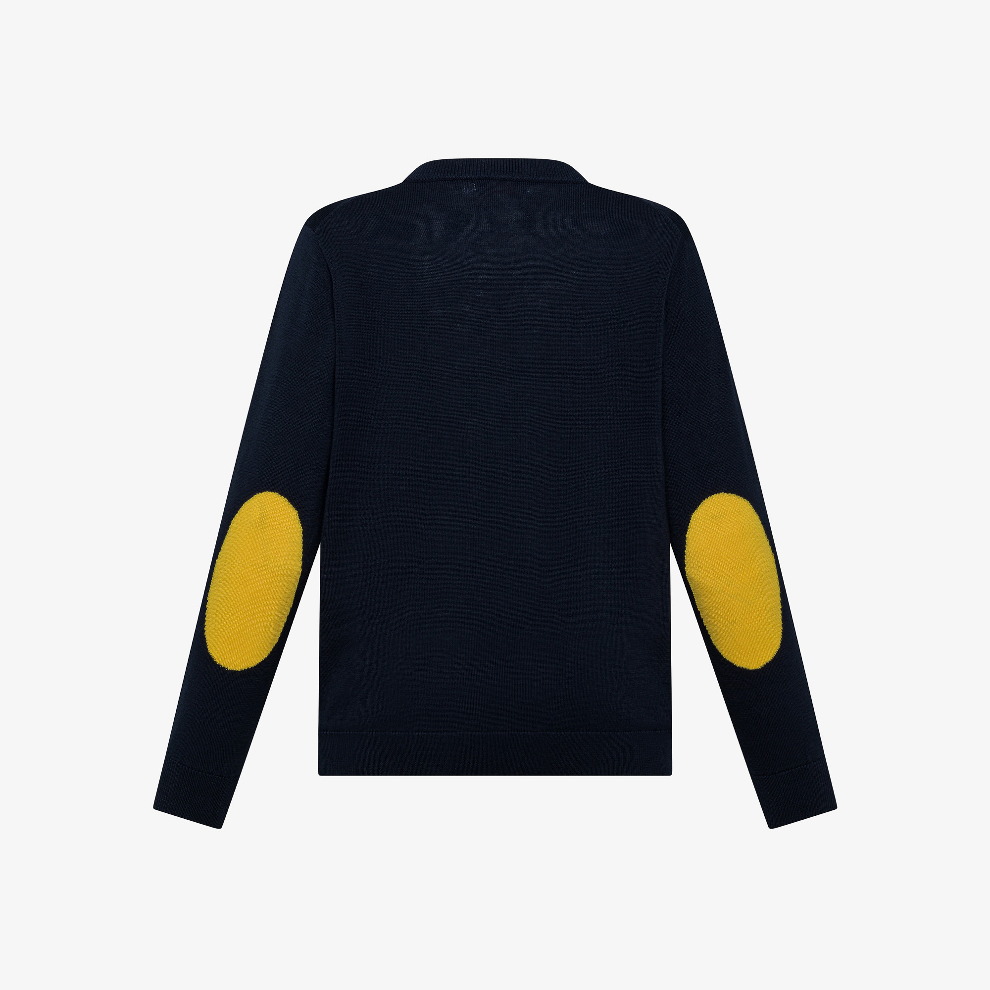 BOY'S SWEATER ELBOW CONTRAST COLOR NAVY BLUE